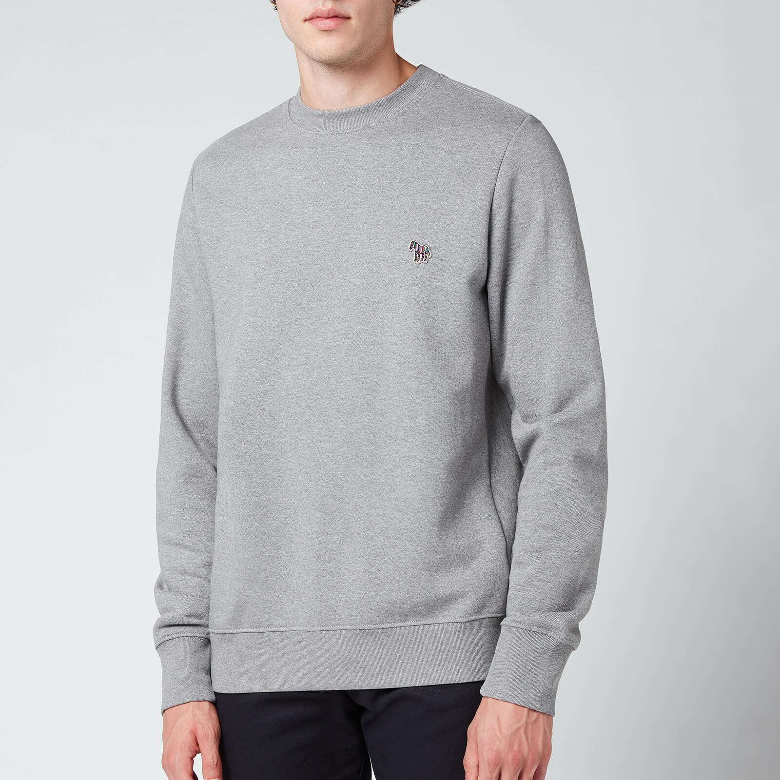 PS Paul Smith Men's Regular Fit Zebra Badge Sweatshirt - Grey Melange - S