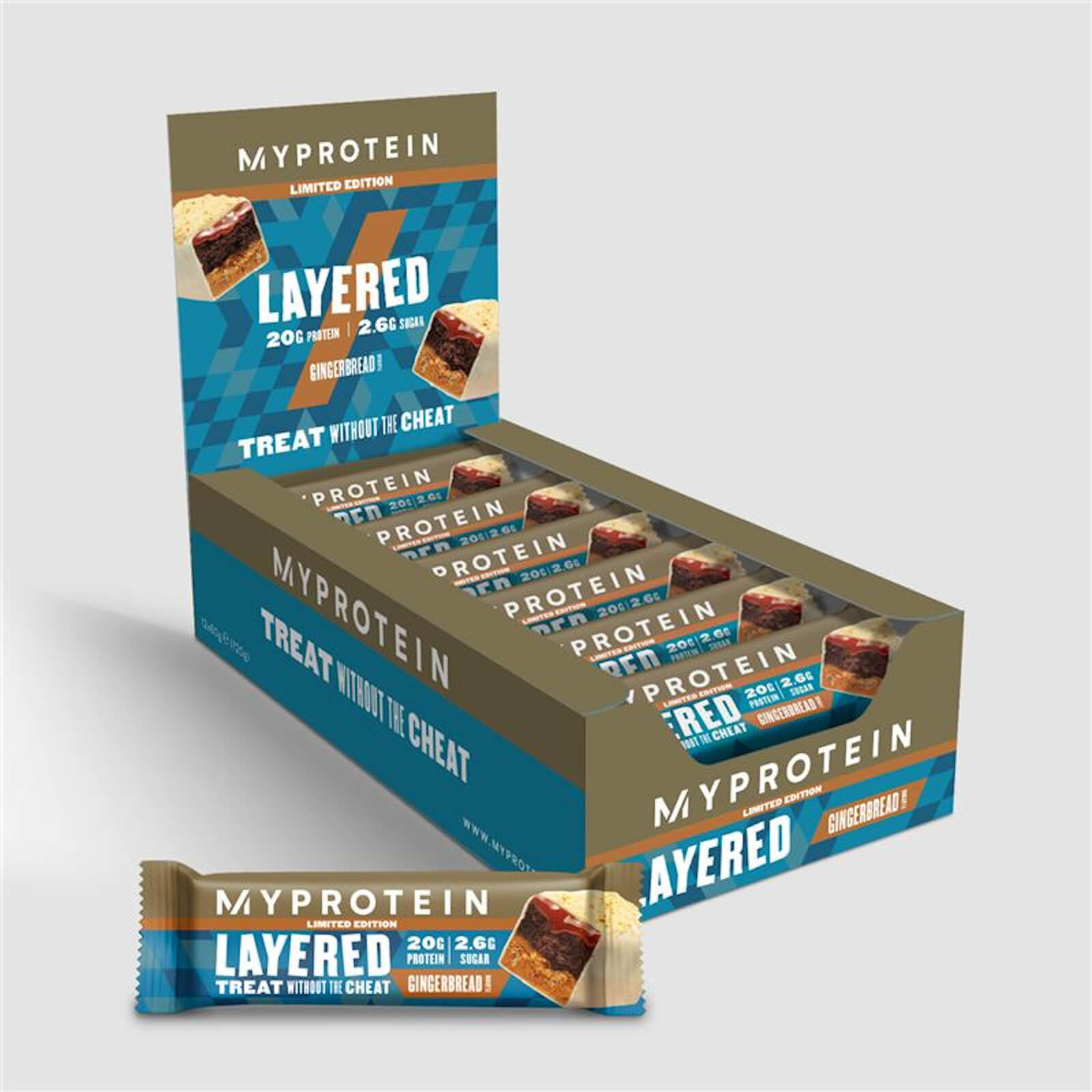 Barres protéinées à 6 couches - 12 x 60g - Limited Edition Gingerbread