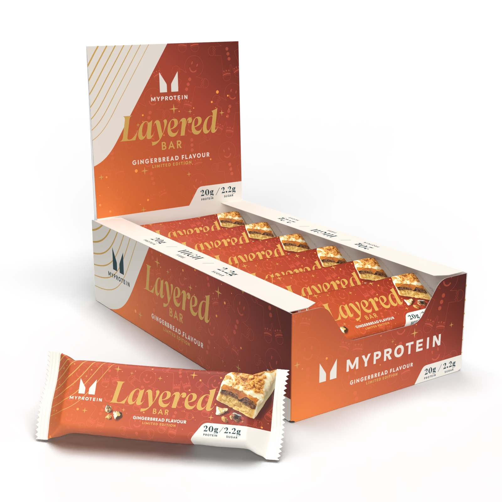 5059883099675 - 6 Layer Proteinriegel - 12 x 60g - Limited Edition Gingerbread 5059883099675 - 6 Layer Proteinriegel - 12 x 60g - Limited Edition Gingerbread