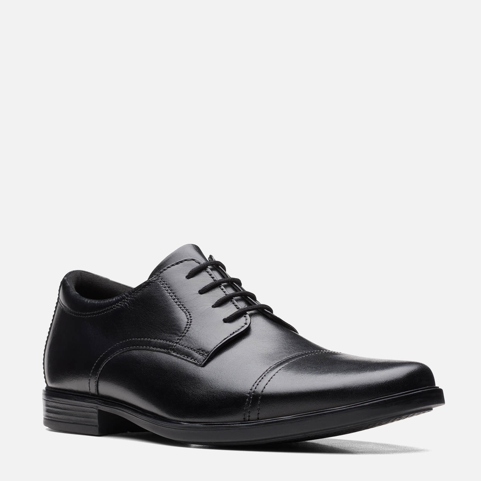 clarks men's howard cap leather oxford shoes - black