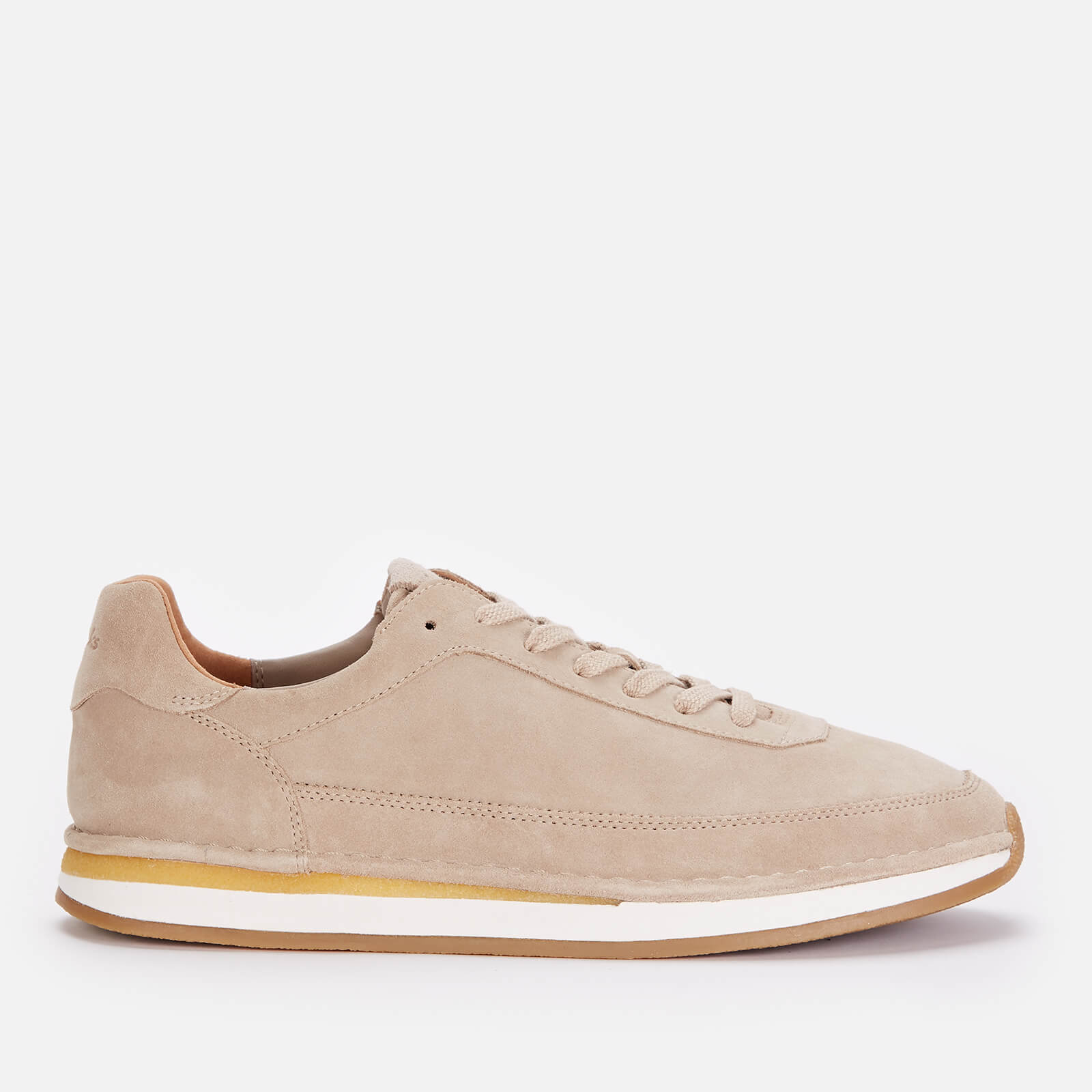 Clarks Men's Craft Run Lace Suede Trainers - Sand - UK 7