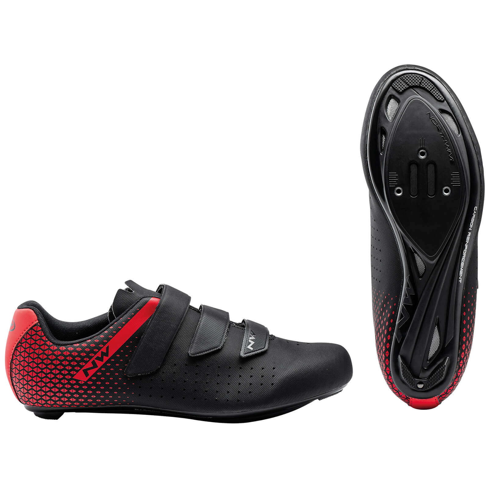 Northwave Core 2 Road Shoes - EU42 - Black/Red