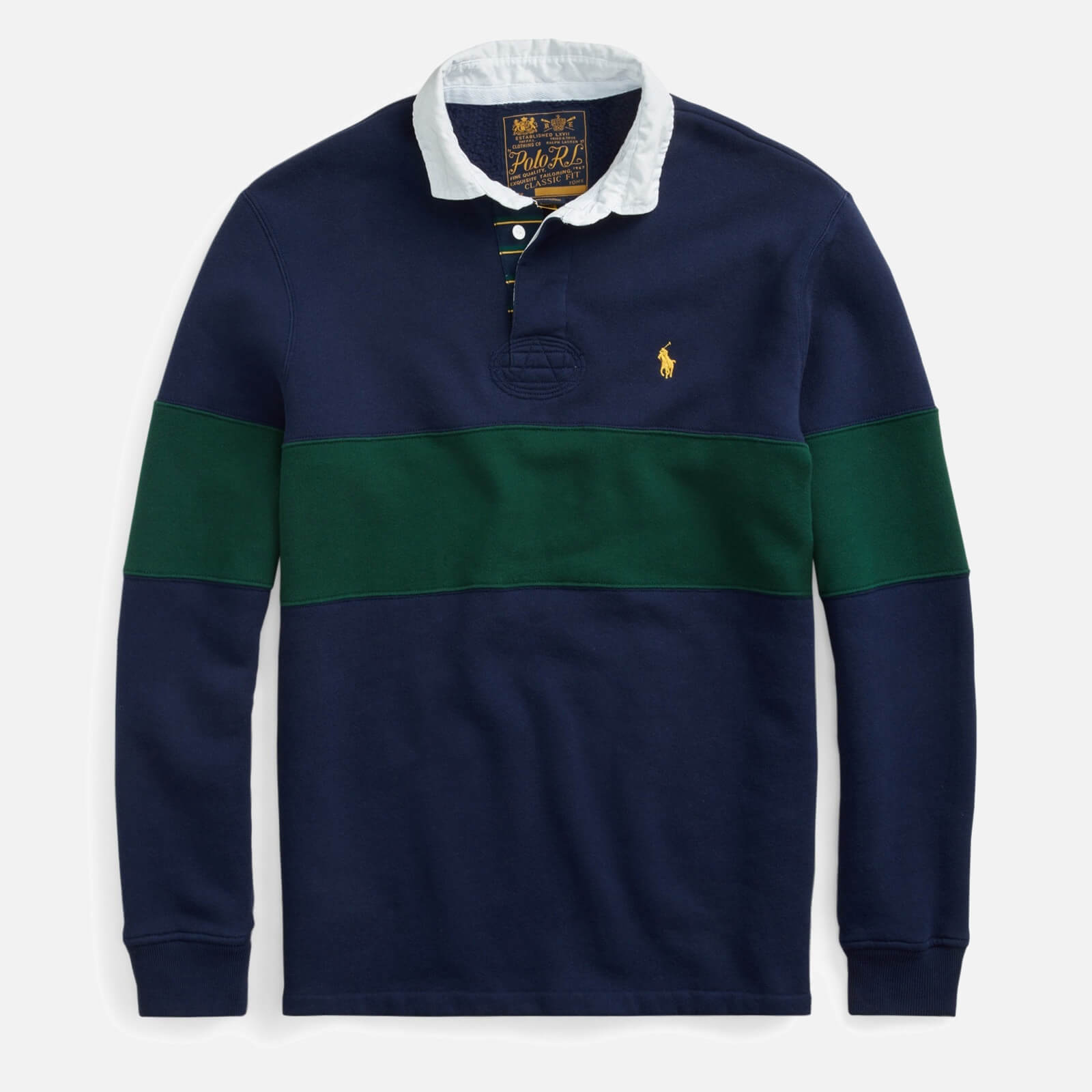 Polo Ralph Lauren Men's Long Sleeve Rugby Top - French Navy/College Green - S