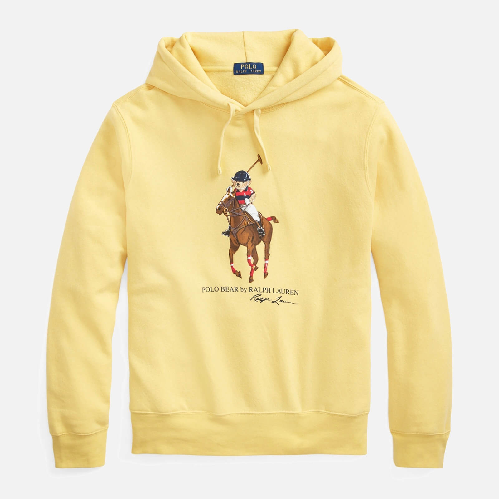 Polo Ralph Lauren Men's Horse Bear Pullover Hoodie - Campus Yellow - S