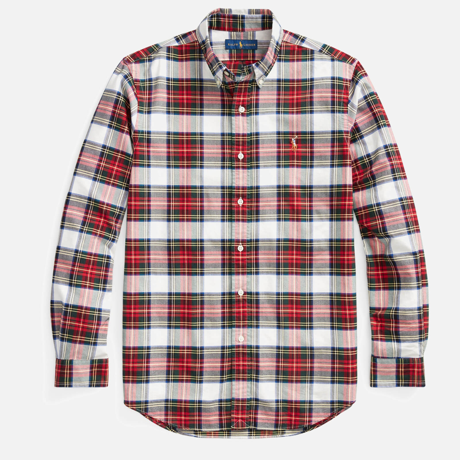 Polo Ralph Lauren Men's Slim Fit Oxford Shirt - White/Red - S