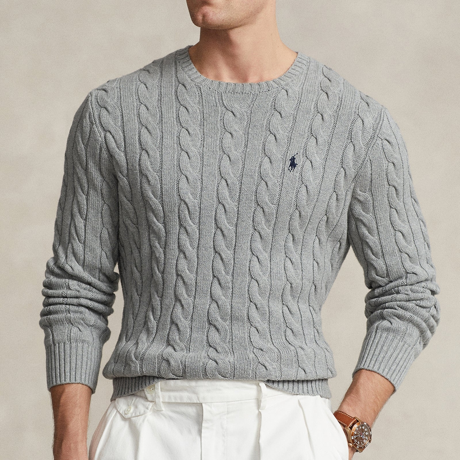 polo ralph lauren driver cotton-knit jumper - l