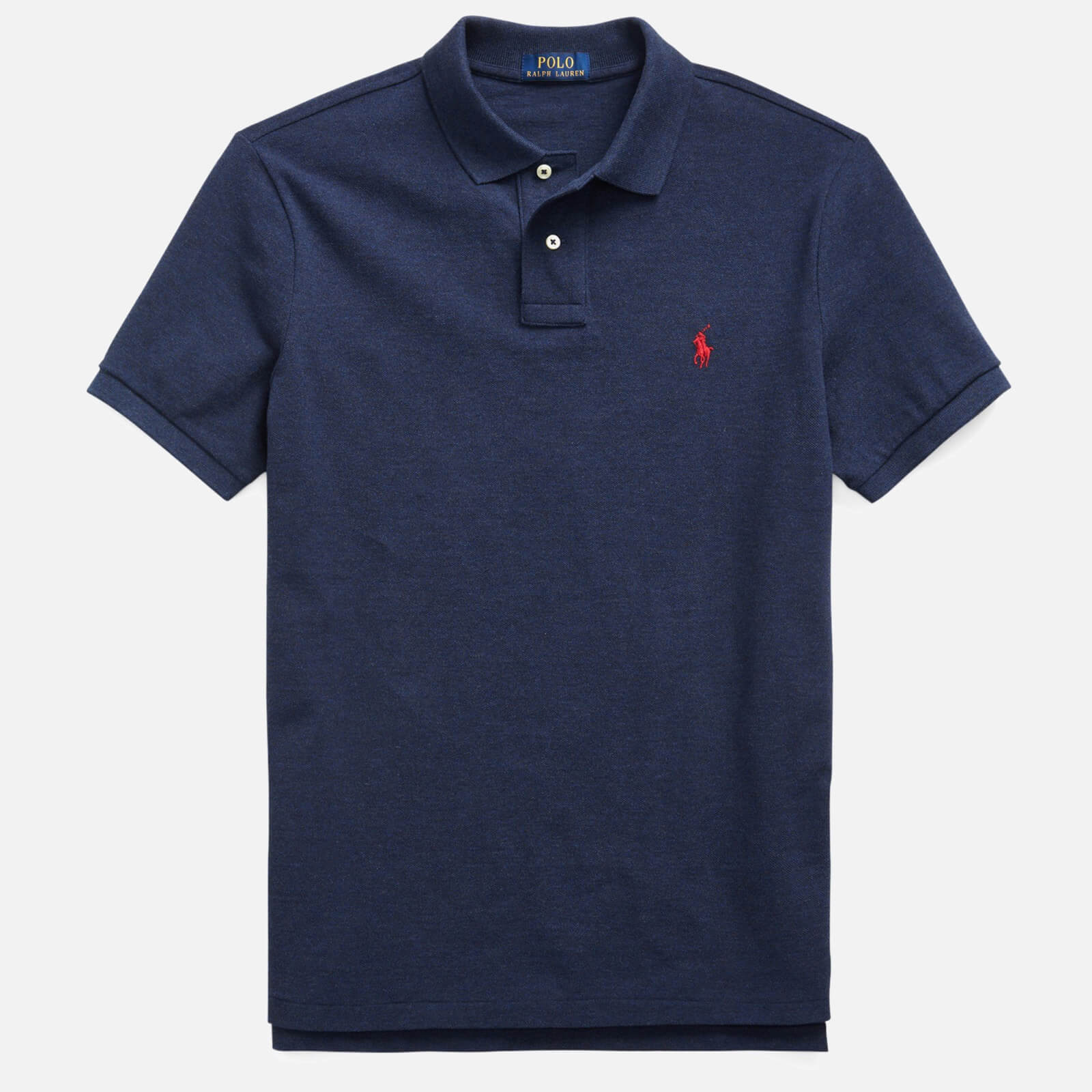Polo Ralph Lauren Men's Custom Slim Fit Mesh Polo Shirt - Medieval Blue Heather - M