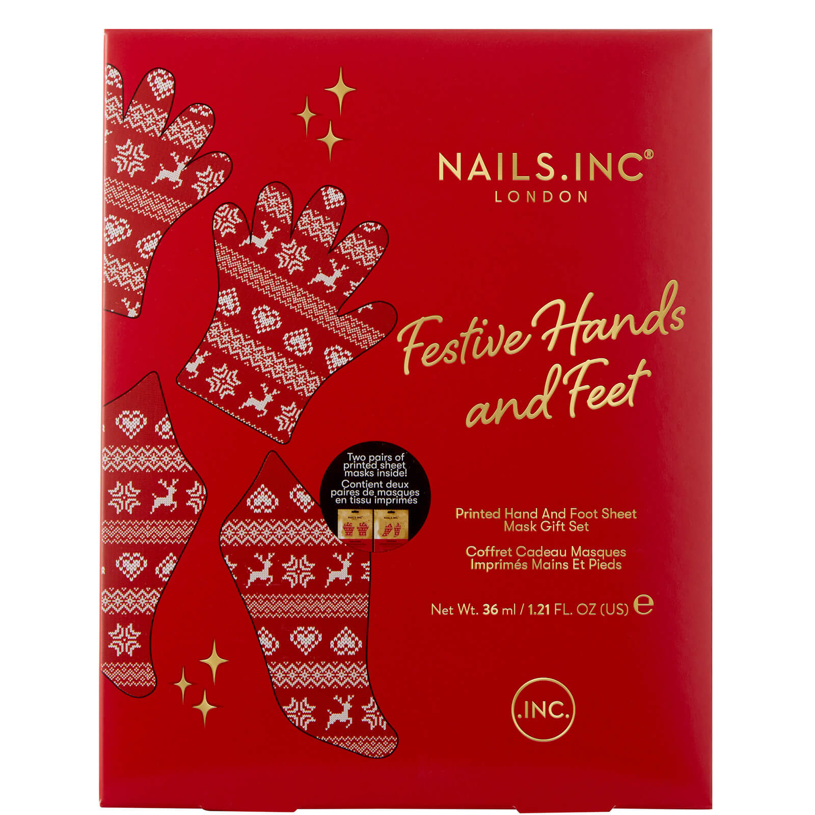 

Набор масок для рук и ног nails inc. Festive Hands and Feet Mask Duo