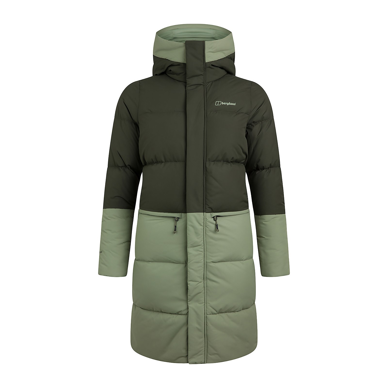 Berghaus Womens Combust Reflect Long Down Insulated Jacket - Green - 18
