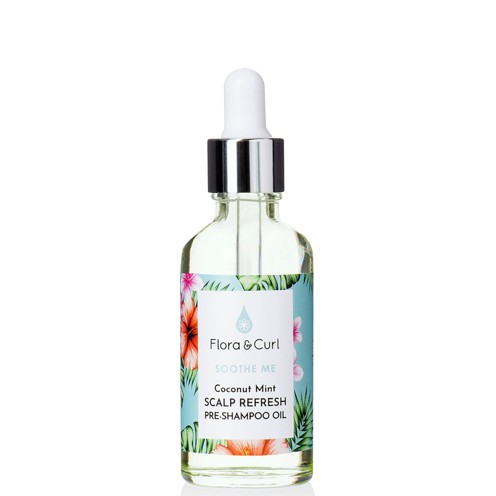 Click to view more detailed imagery on our partner's website Flora & Curl Coconut Mint Scalp Refresh Pre-shampoo Oil 50ml