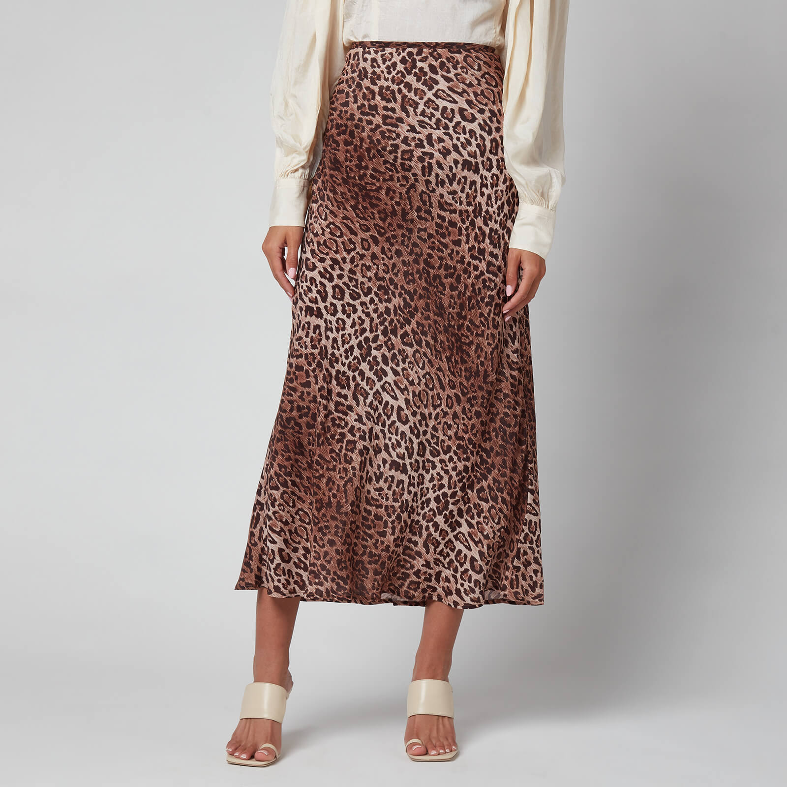 RIXO Women's Kelly Skirt - Leopard - UK 6