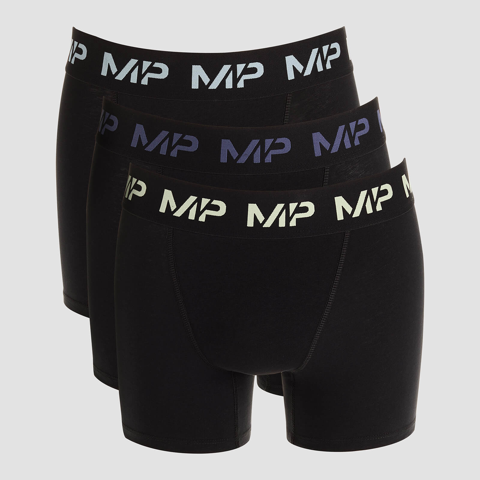 Boxers à logo coloré MP pour hommes (lot de 3) – Noir/Vert givré/Bleu acier/Bleu glacé - XXL