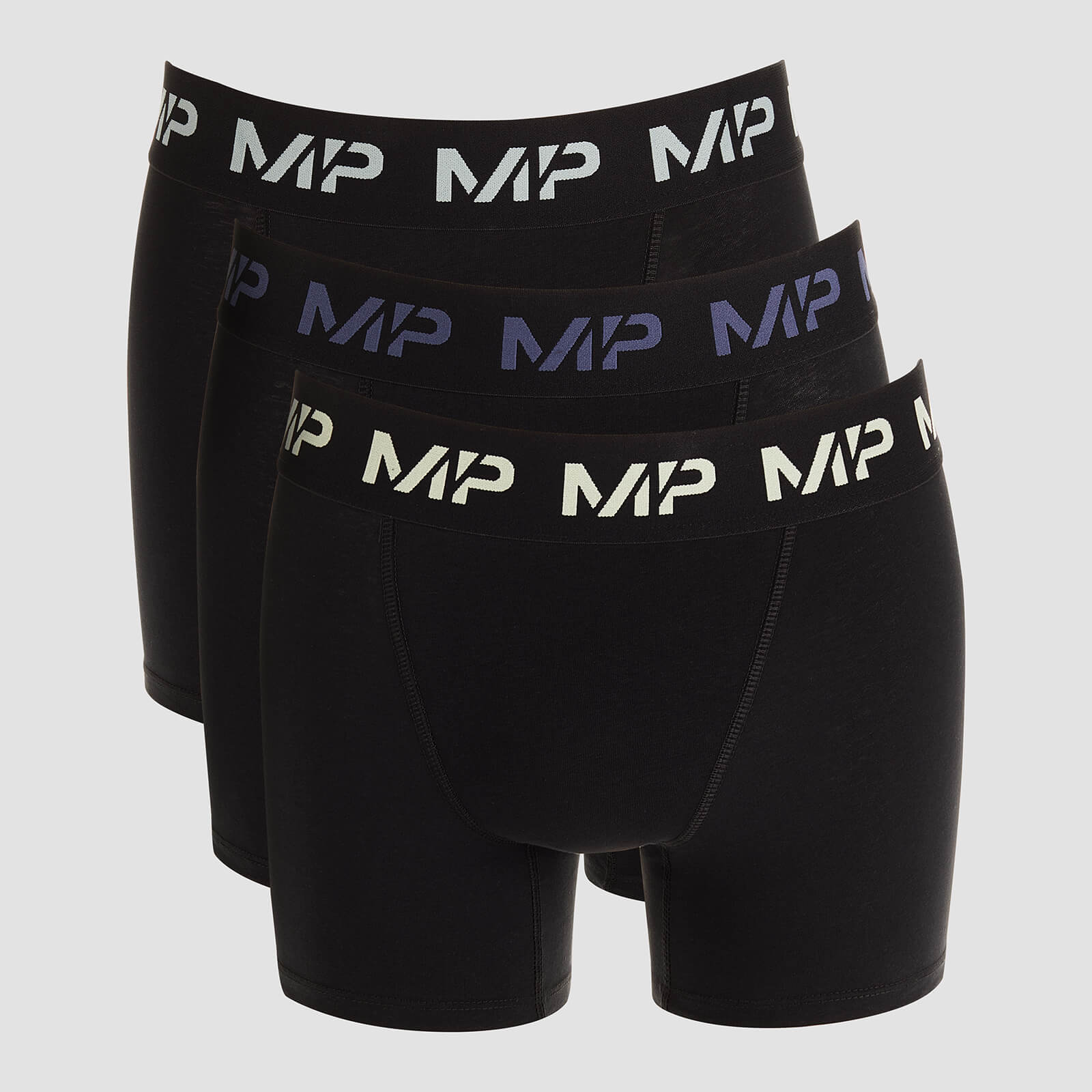 

MP Men's Coloured logo Boxers (3 Pack) - Black/Frost Green/Steel Blue/Ice Blue - M
