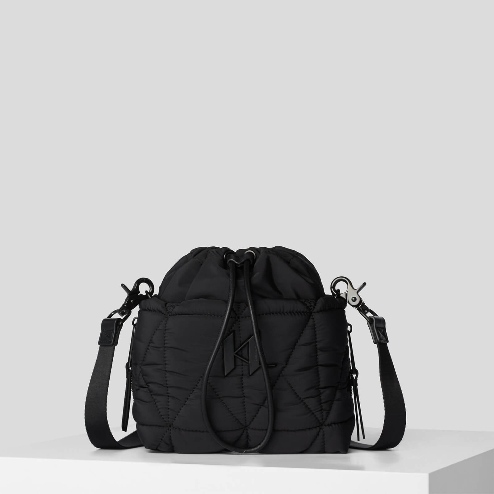 Woman K/studio Nylon Bucket Bag Black 83% Recycled polyamide - 17% Polyurethane - Size: OneSize