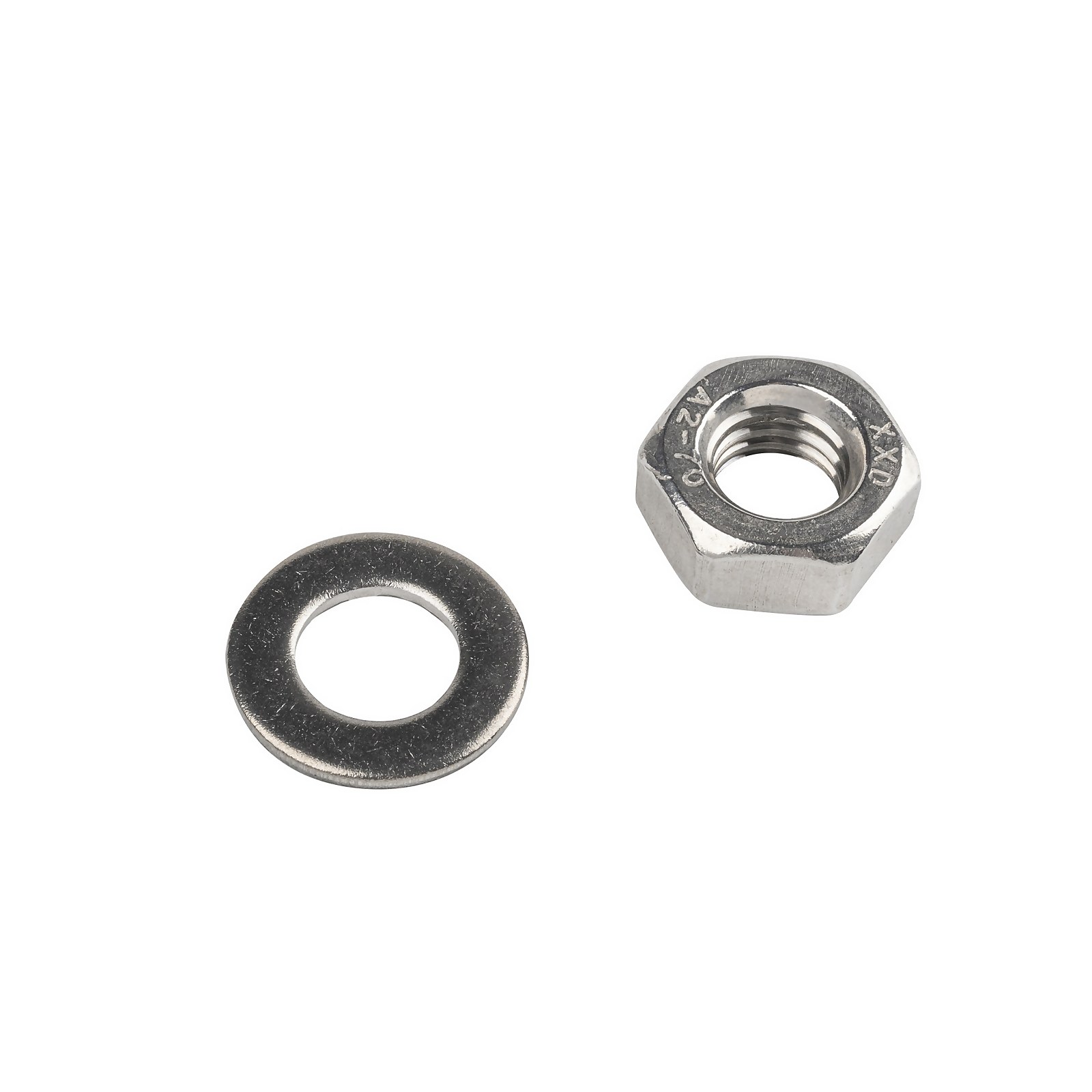 Photo of Homebase Stainless Steel Hex Nut & Washer M10 5 Pack