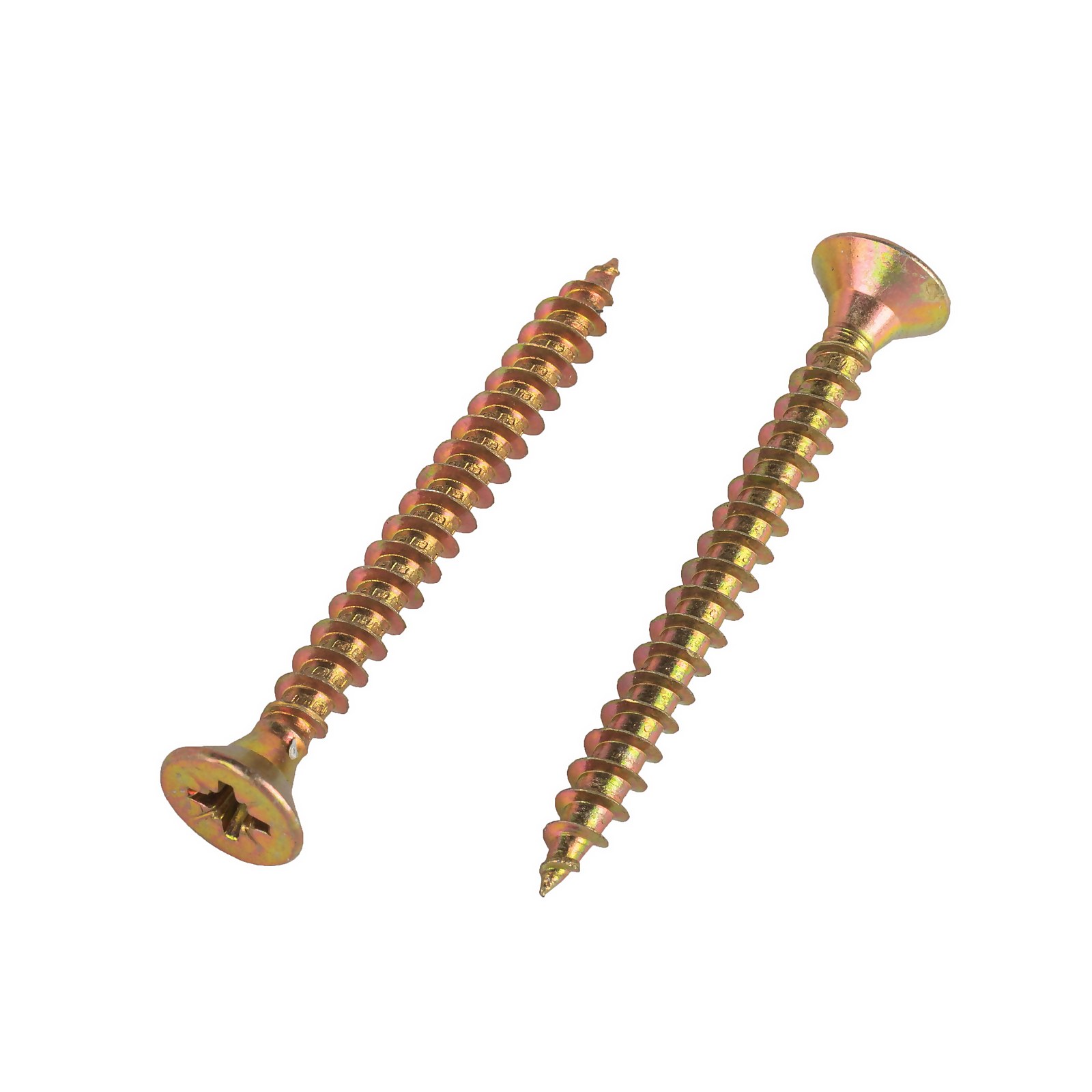 Photo of Homebase Yellow Zinc Plated Single Thread Screw 5 X 50mm 100 Pack