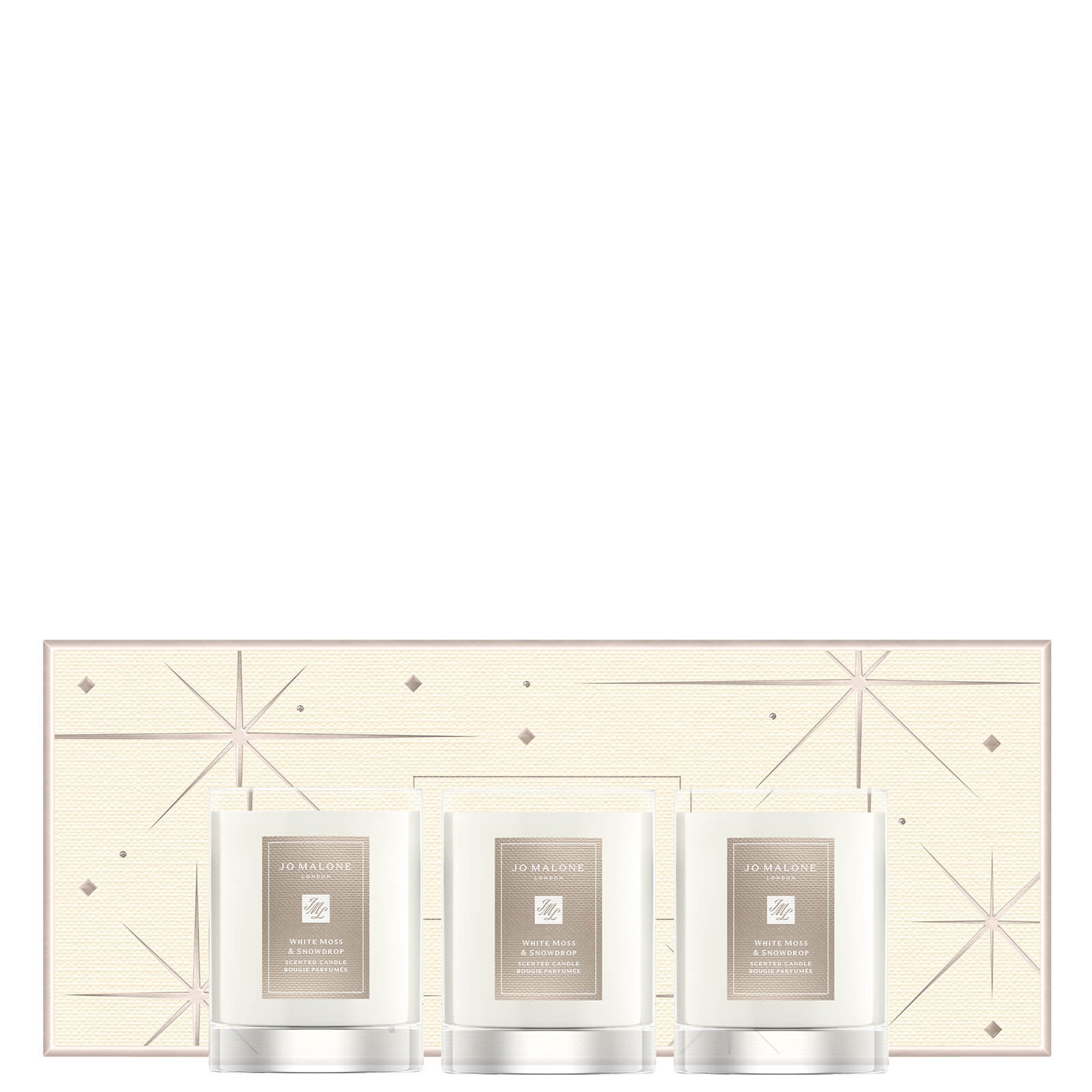 

Трио свечей Jo Malone London White Moss & Snowdrop Travel Candle Trio
