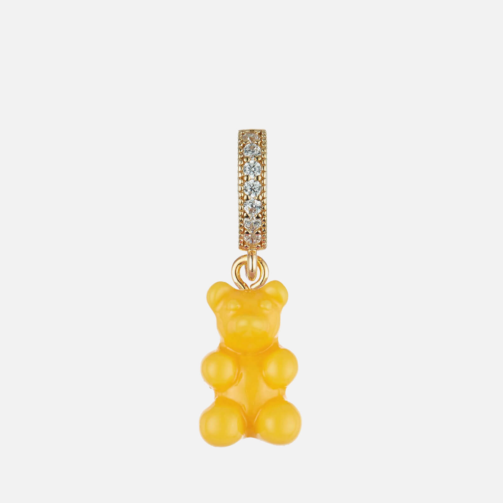 Image of Crystal Haze Women's Pave Nostalgia Bear Pendant - New York Taxi Yellow