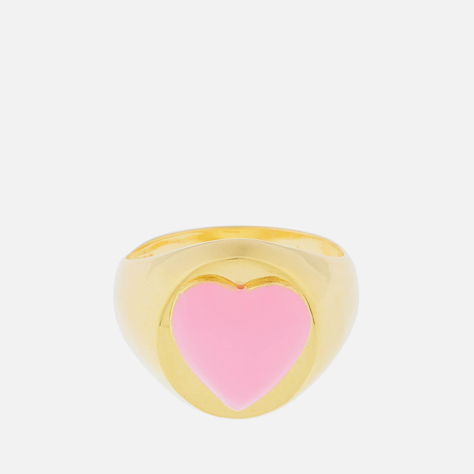 Wilhelmina Garcia Women's Naked Heart Ring - Pink - EU 50