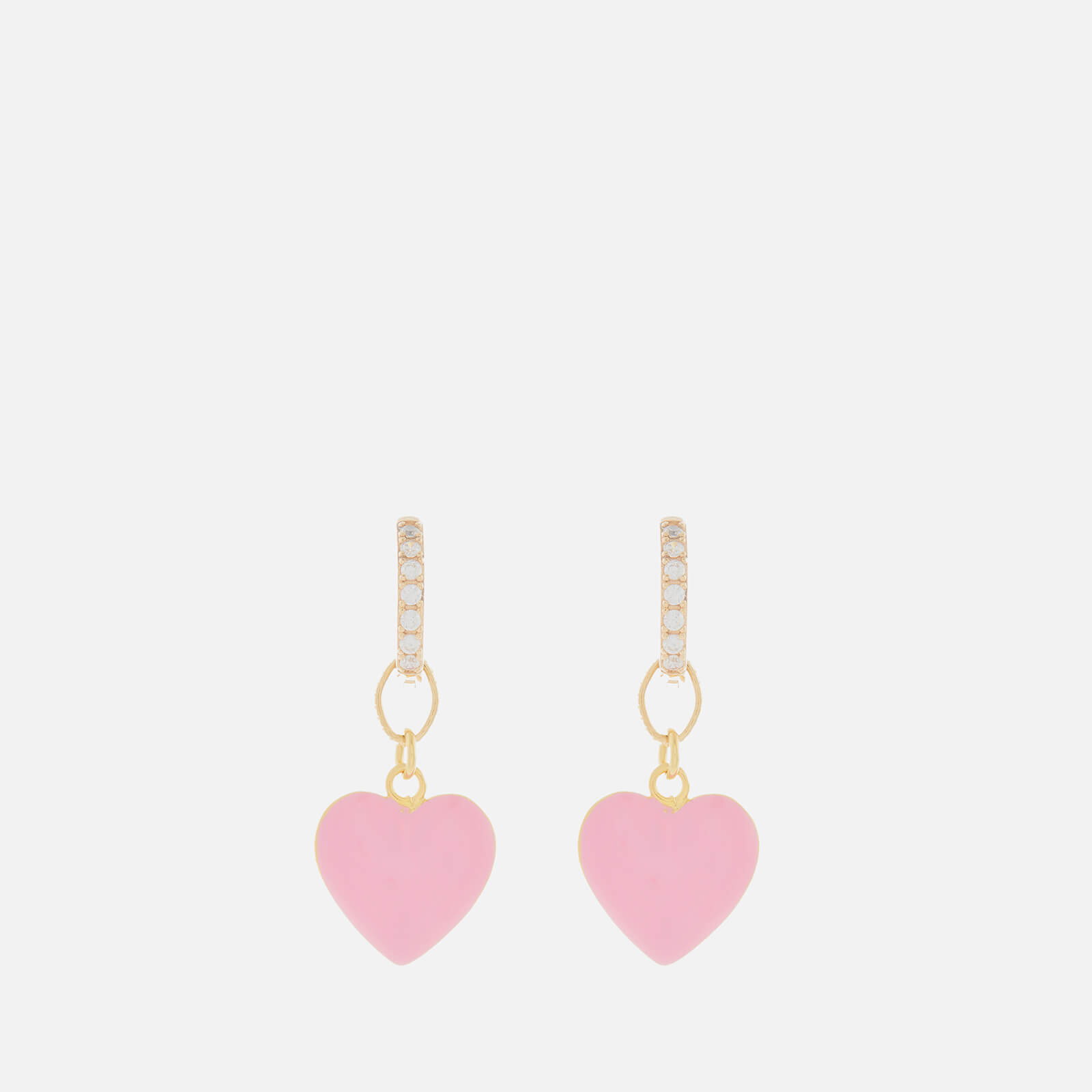 Wilhelmina Garcia Women's Heart Crystal Earring - Pink