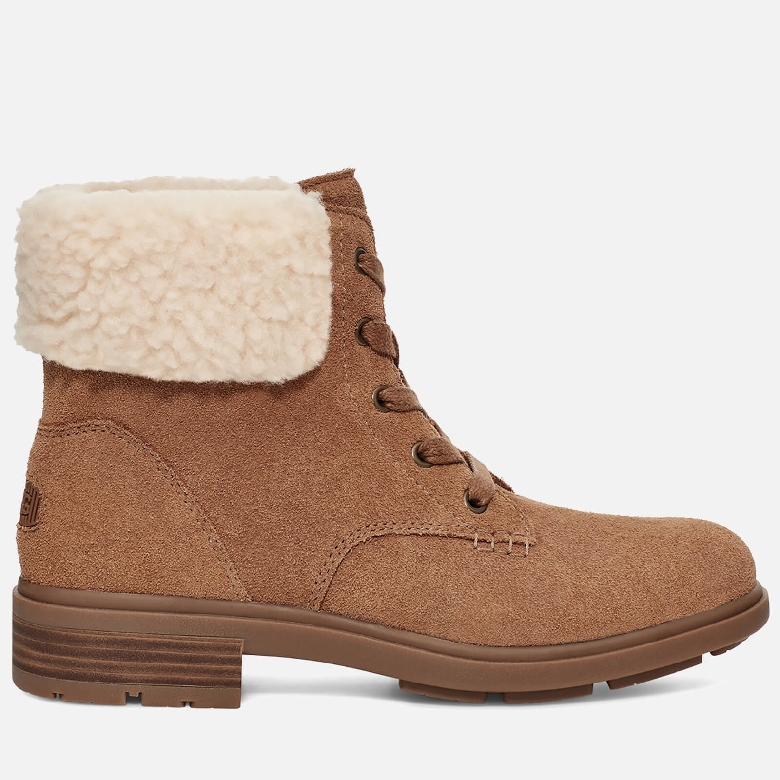 UGG Women's Harrison Lace Waterproof Suede Lace Up Boots - Chestnut - UK 3