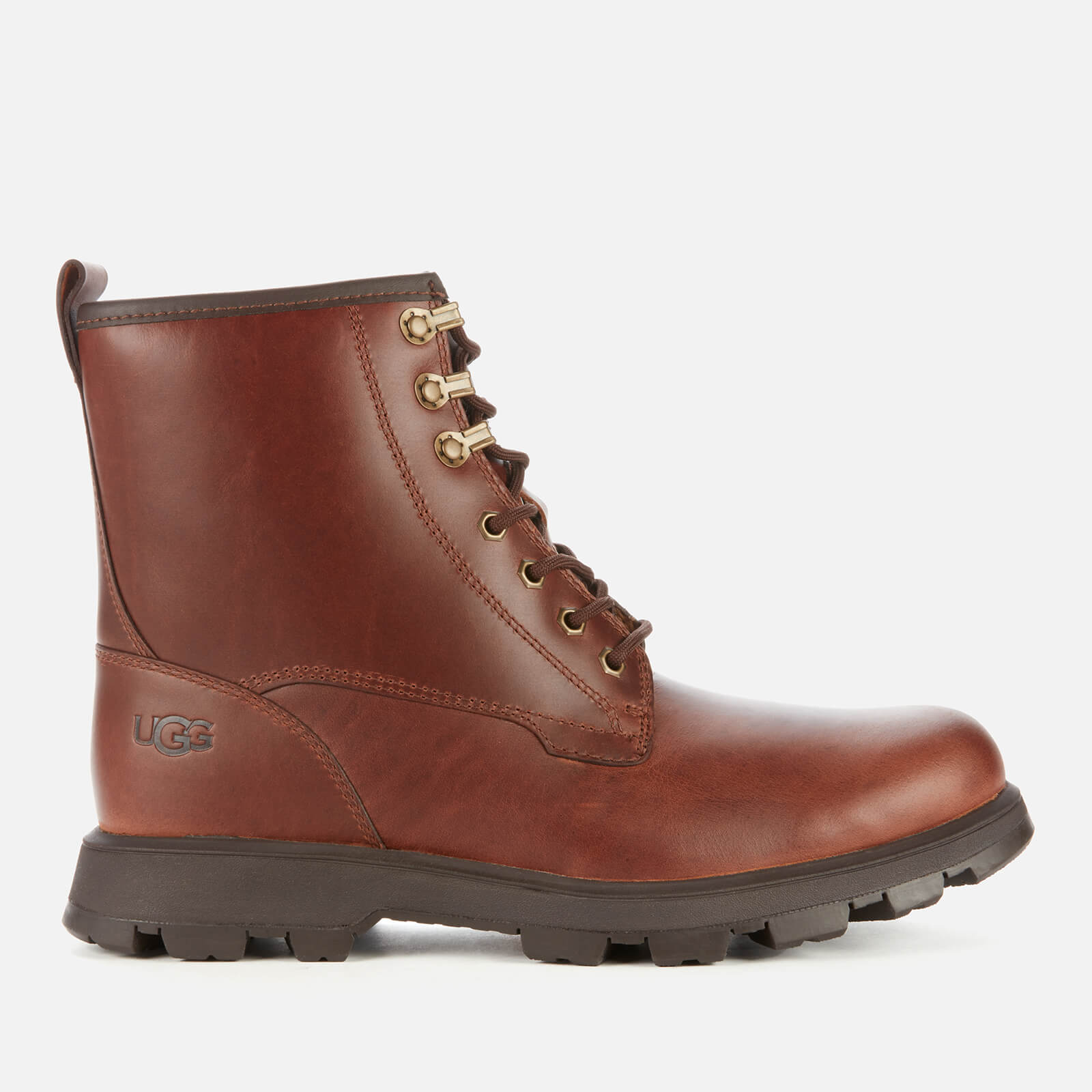 Ugg Men's Kirkson Waterproof Leather Lace Up Boots - Chestnut - Uk 10