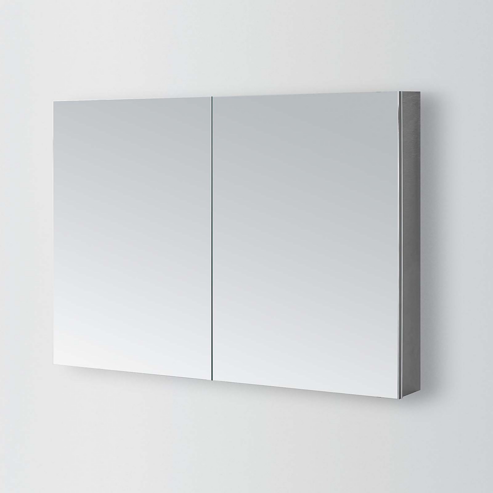 Photo of Badminton Double Door Bathroom Mirror Cabinet - 700x800mm
