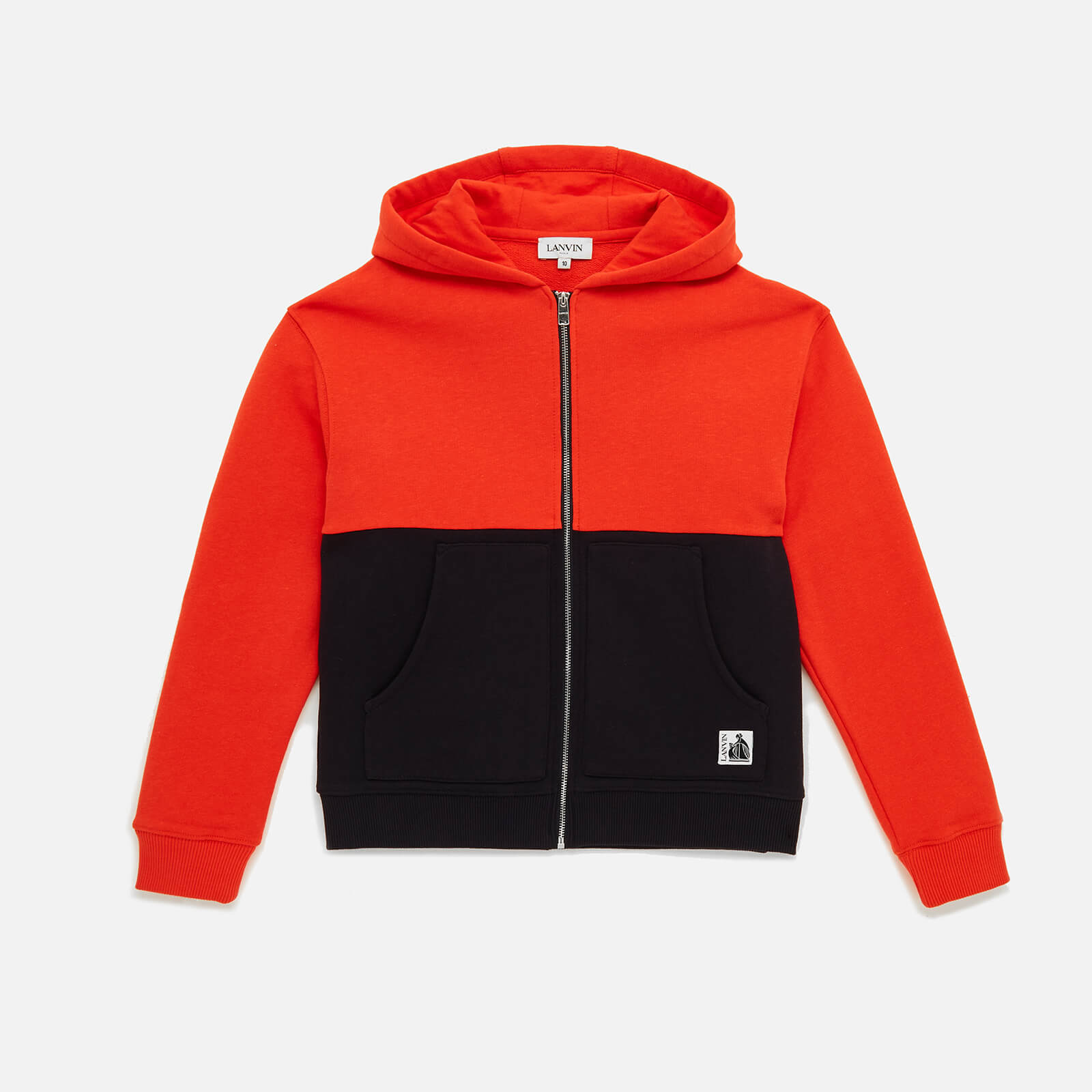 Lanvin Boys Zip Through Hoodie - Red/Blue - 6 Years