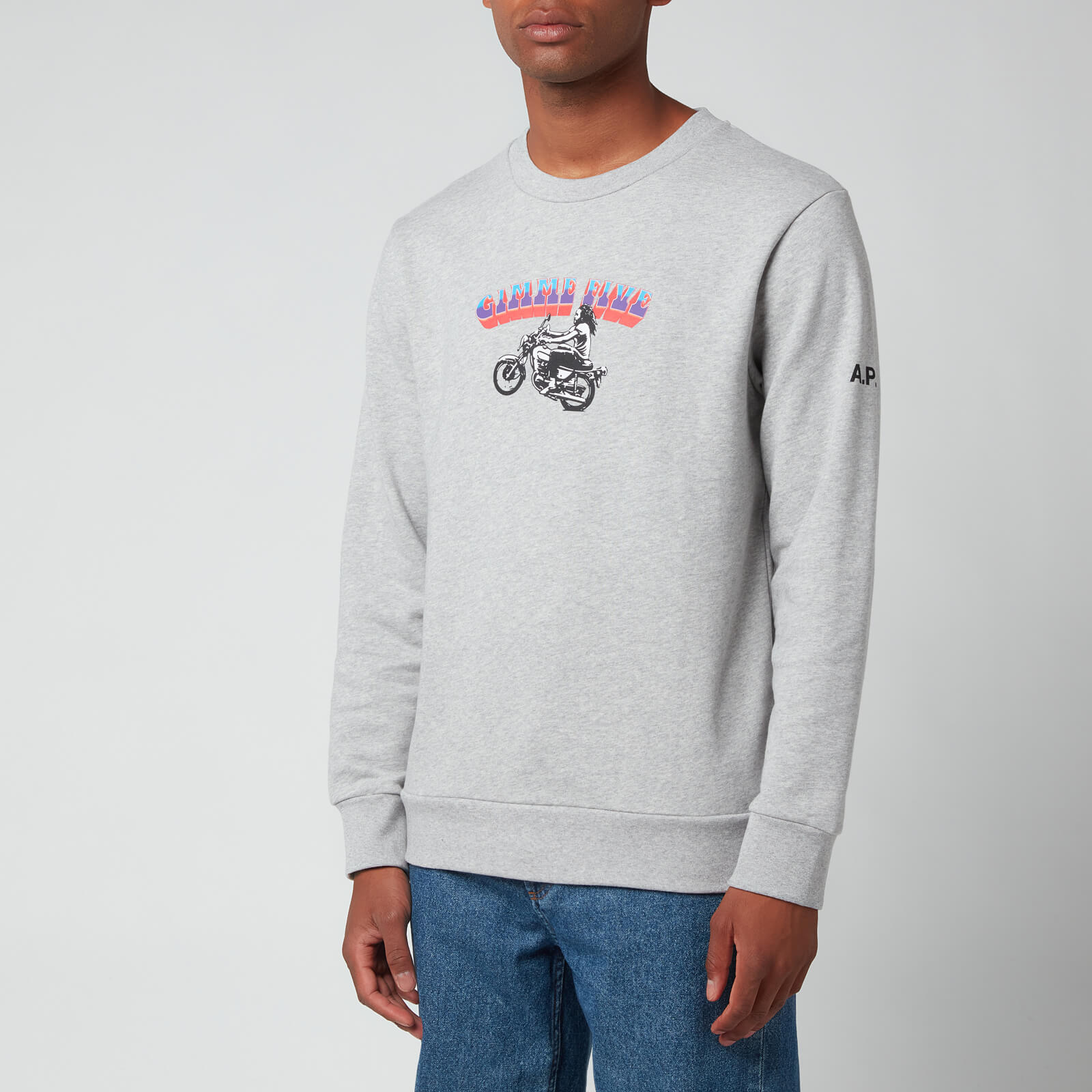 A.P.C. X Gimme Five Men's Mika Sweatshirt - Heathered Grey - M