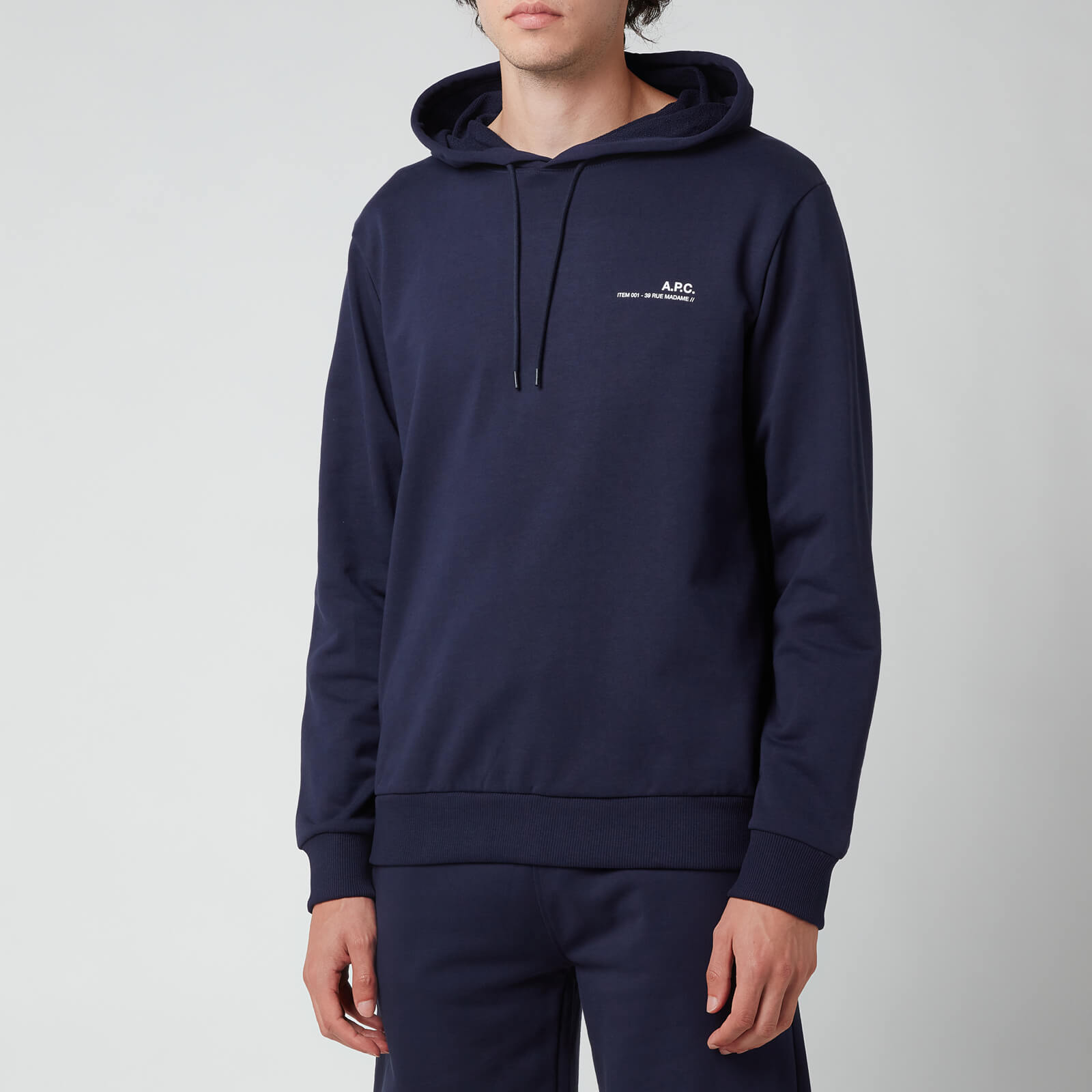 A.P.C. Men's Item Hoodie - Dark Navy - S