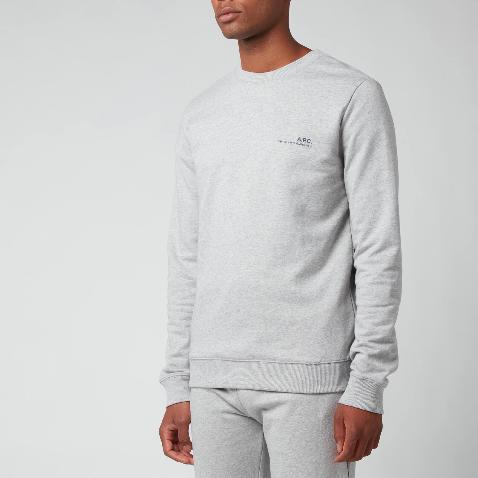 A.P.C. Men's Item Sweatshirt - Heather Grey - S