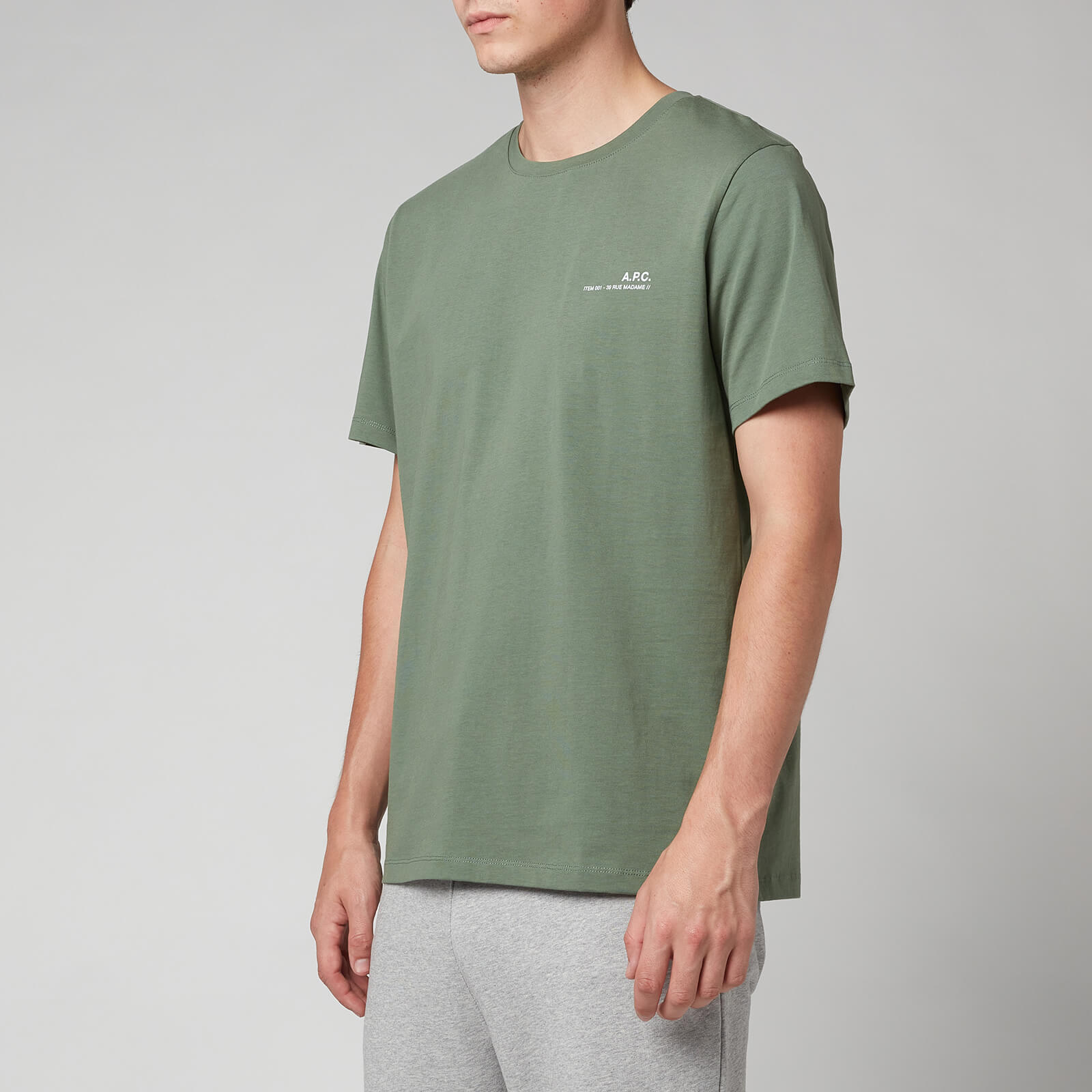 A.P.C. Men's Item T-Shirt - Green - S