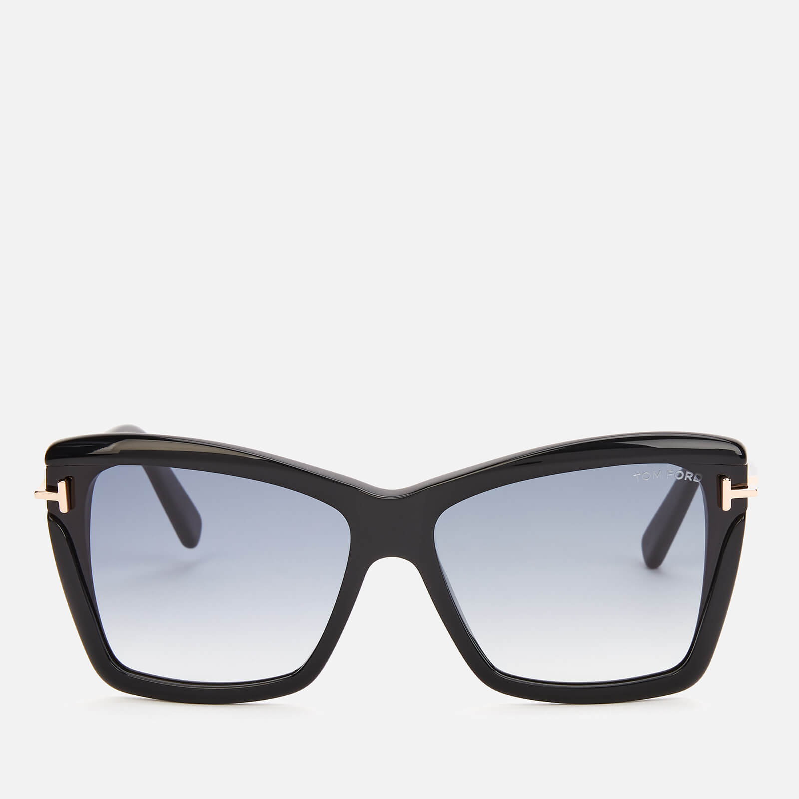 Tom Ford Women's Leah Butterfly Frame Sunglasses - Black/Smoke