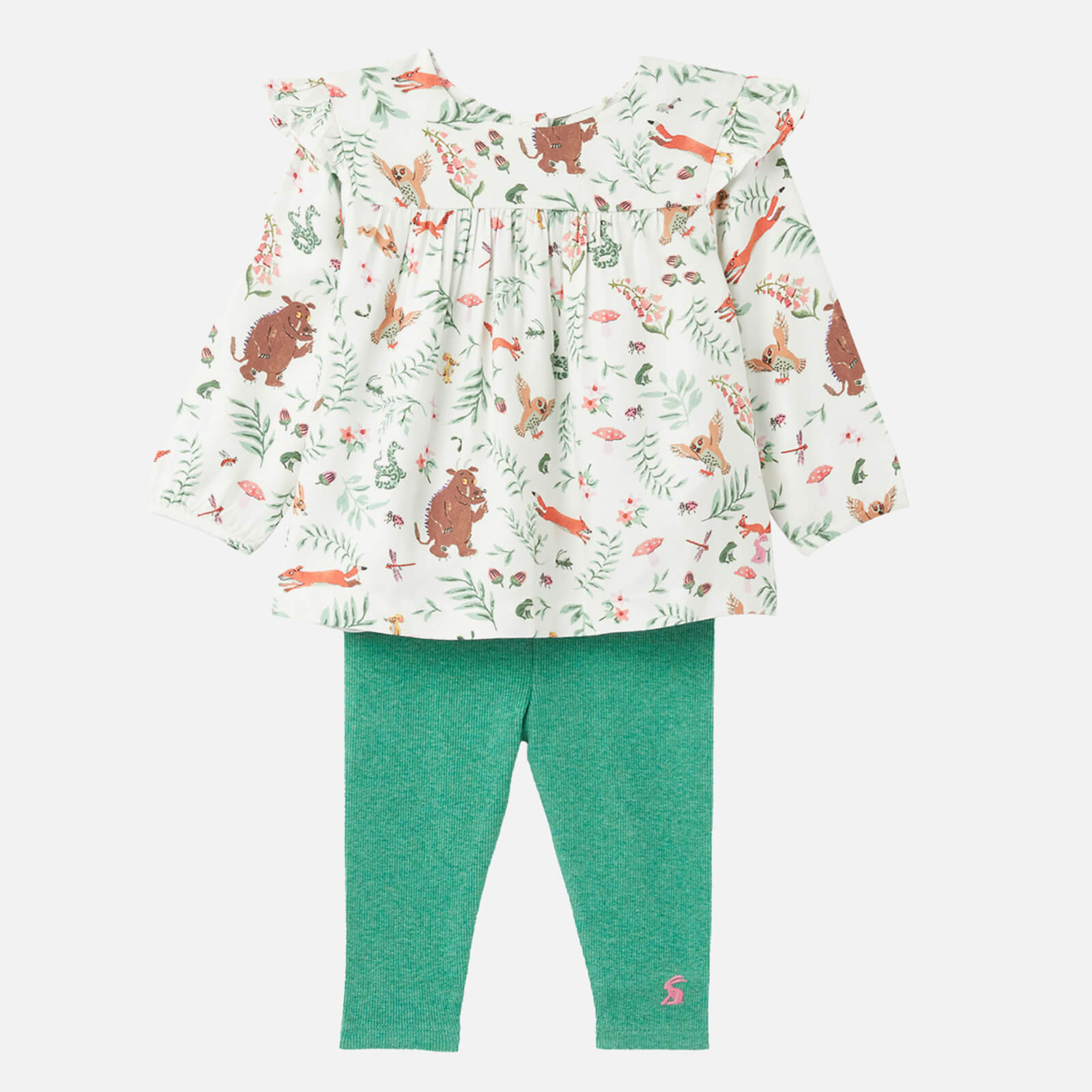 Joules Baby Gruffalo Printed Set - White Floral - 3-6 months
