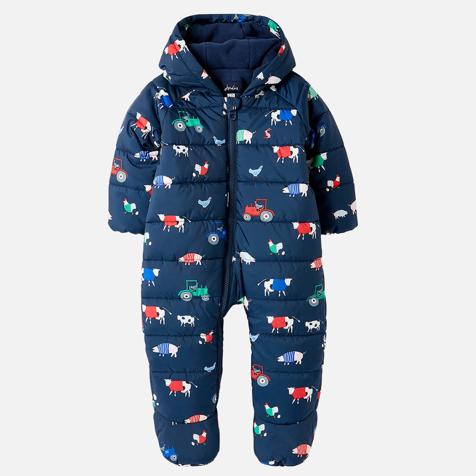 Joules Babys' Snuggle Animal Pramsuit - Navy - 18-24 months