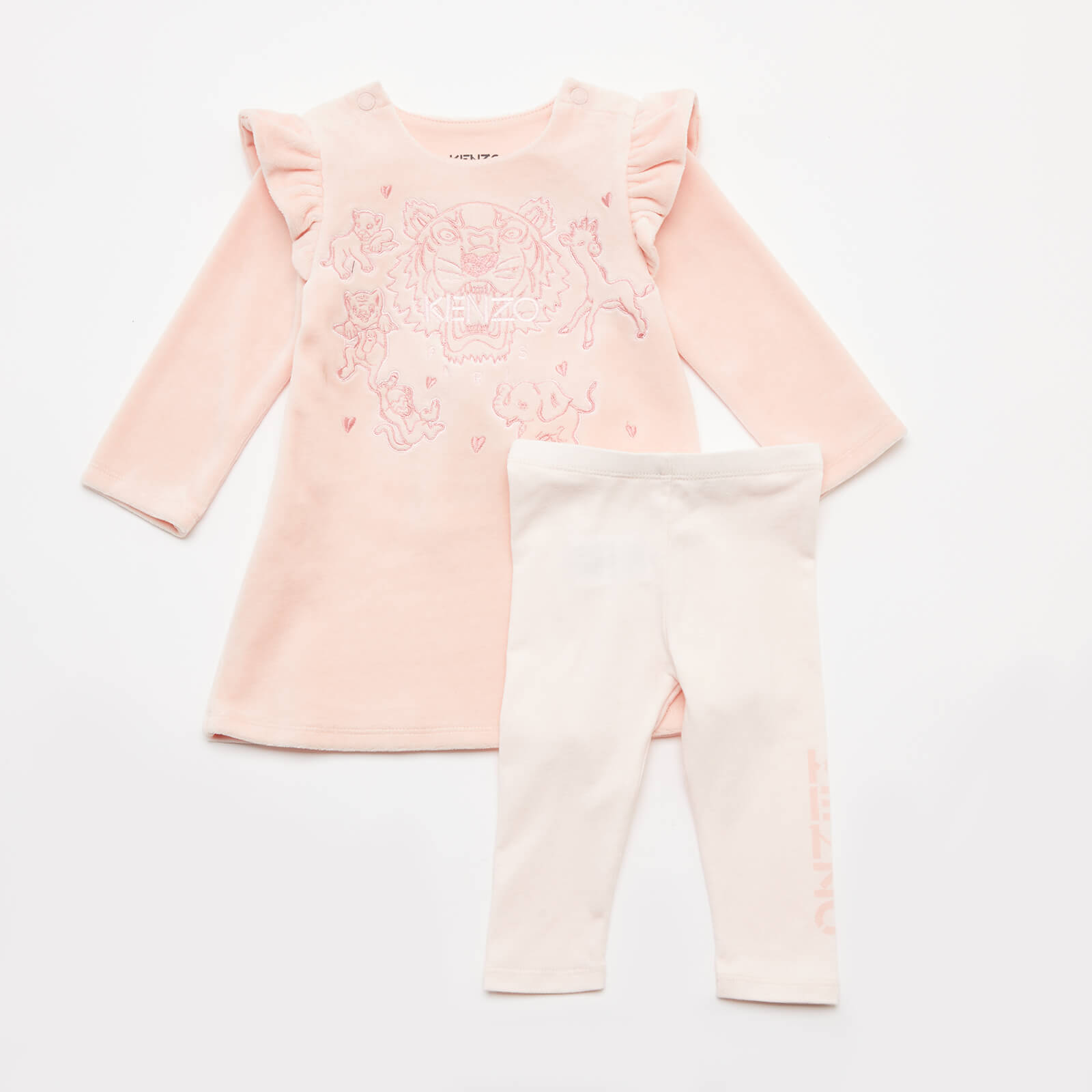 KENZO Newborn Matching Leggings And Tiger Top - Pink - 9-12 months