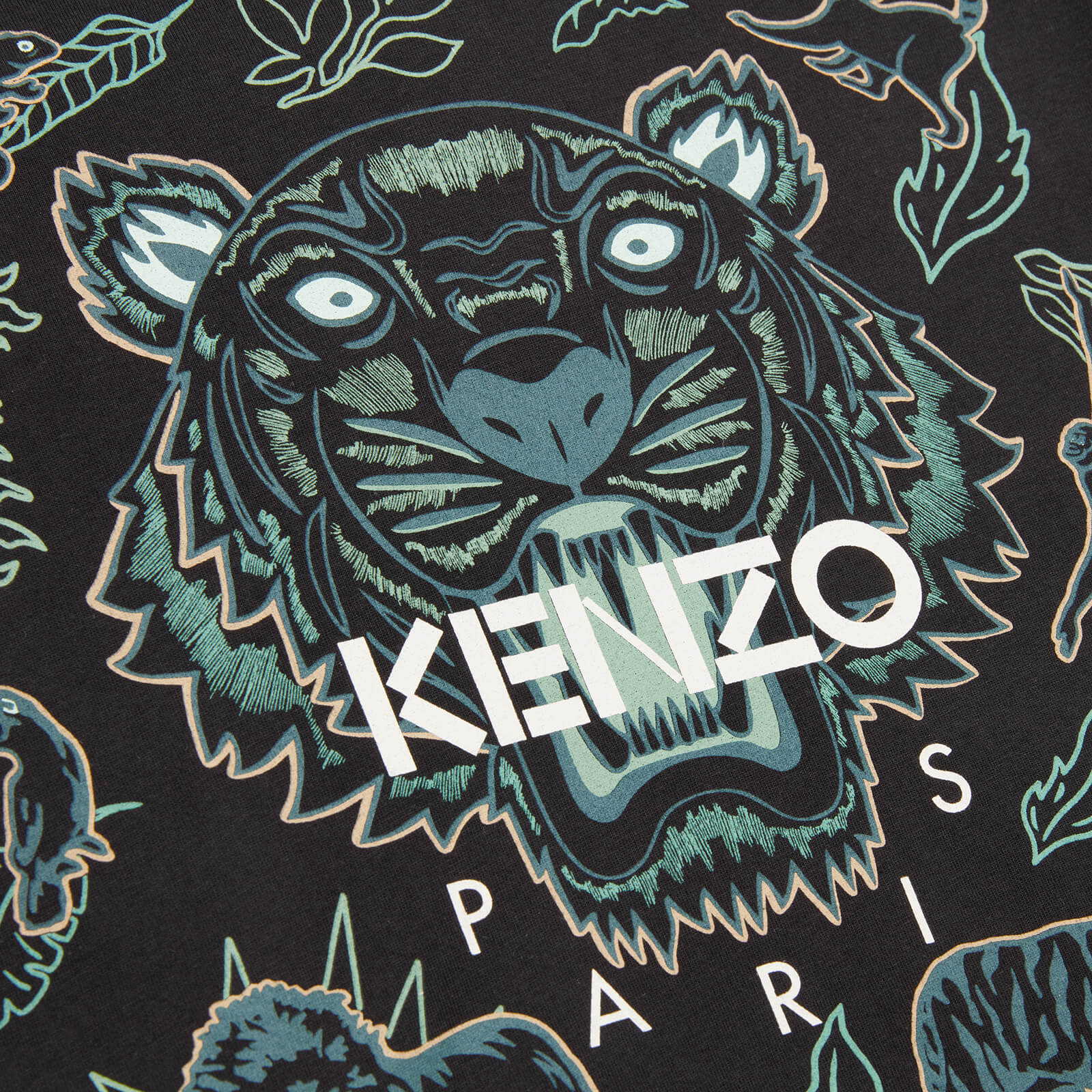 Kenzo Boys' Tiger T-shirt - Black - 8 Years K25171/09p Childrens Clothing, Black