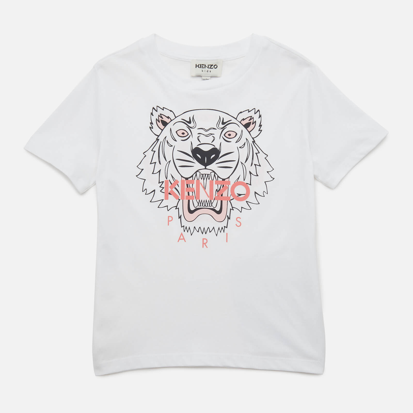 KENZO Girls' Tiger T-Shirt - White - 8 Years