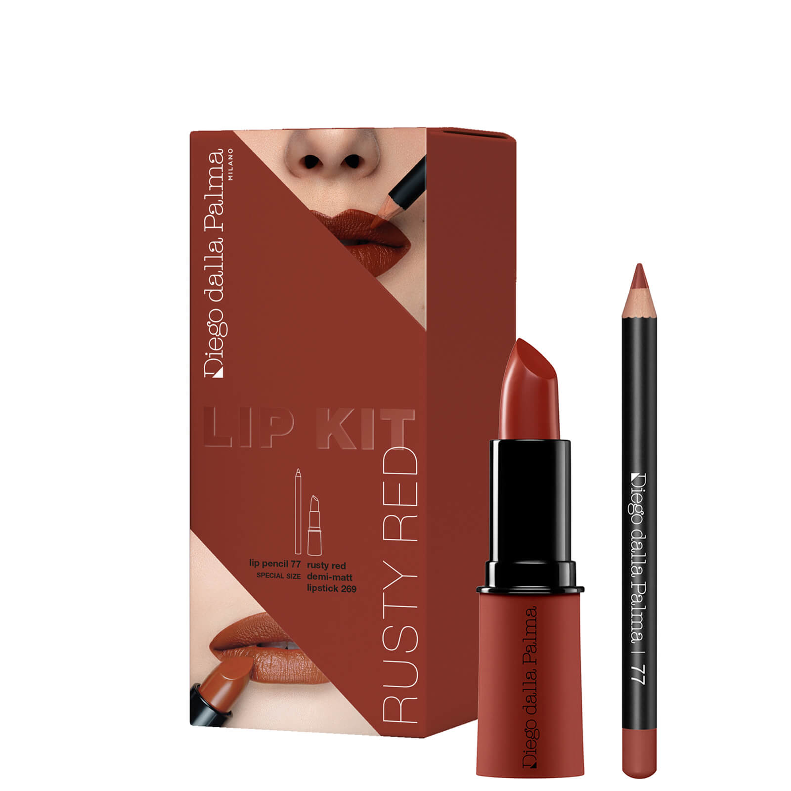 Kit lèvres rouge rouille de Diego Dalla Palma
