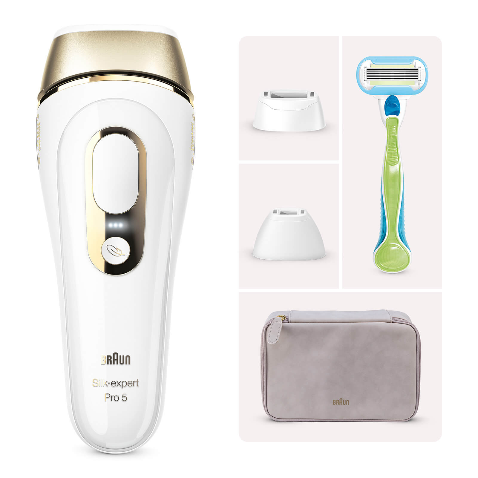 Braun Silk-expert Pro 5 IPL with 2 Heads, Razor and Premium Pouch