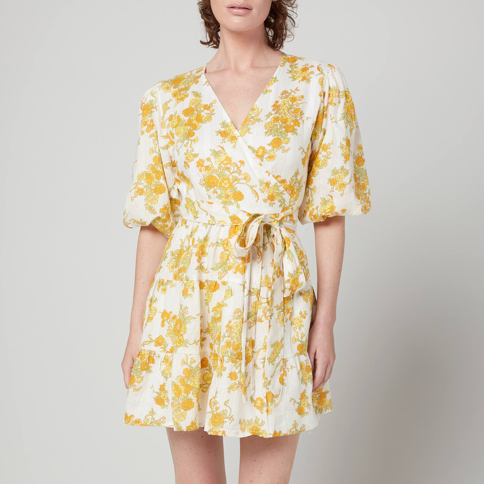 Faithfull The Brand Women's Rooney Wrap Mini Dress - Linden Floral Print - S