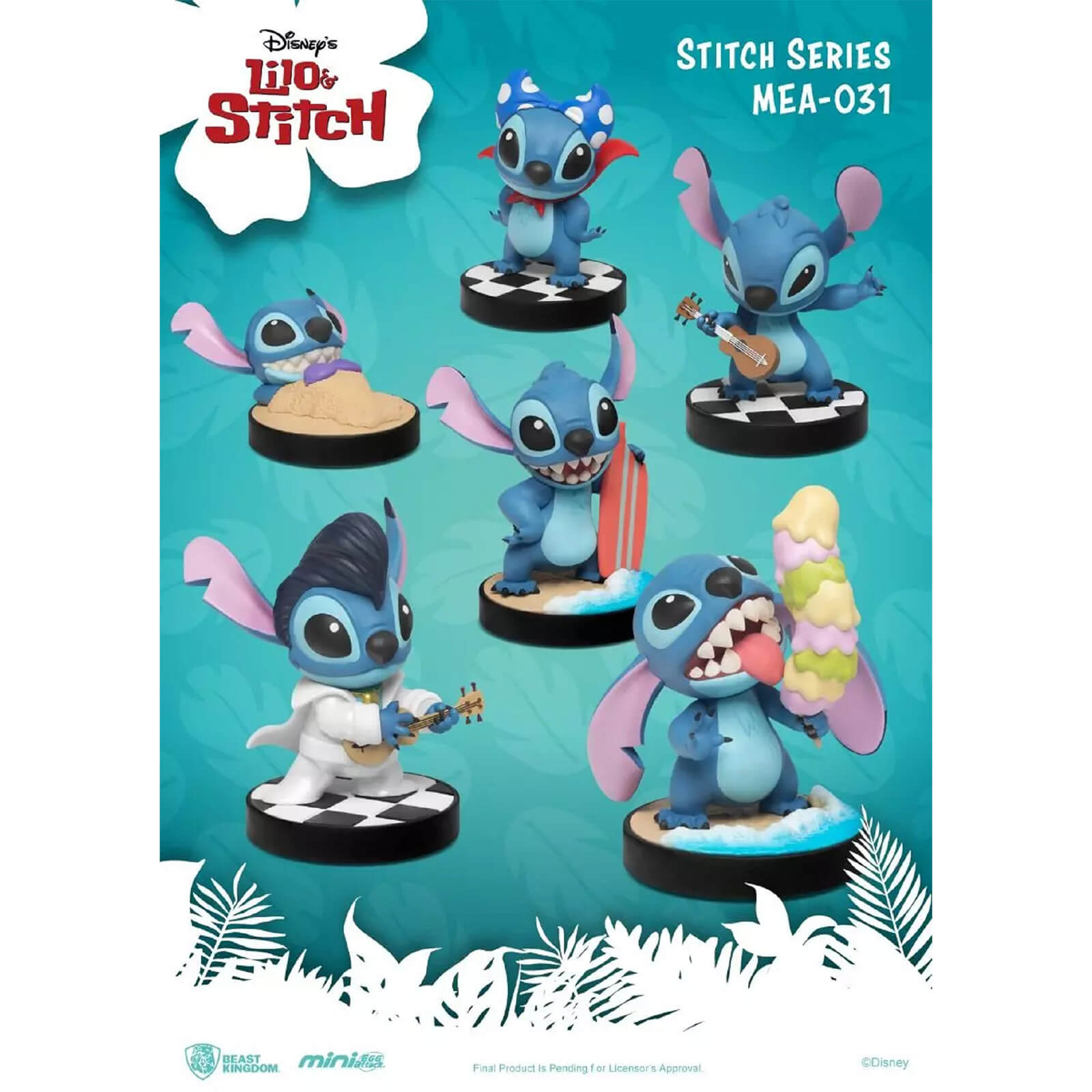 Beast Kingdom Stitch Series Mini Egg Attack Figurine 6pc Set