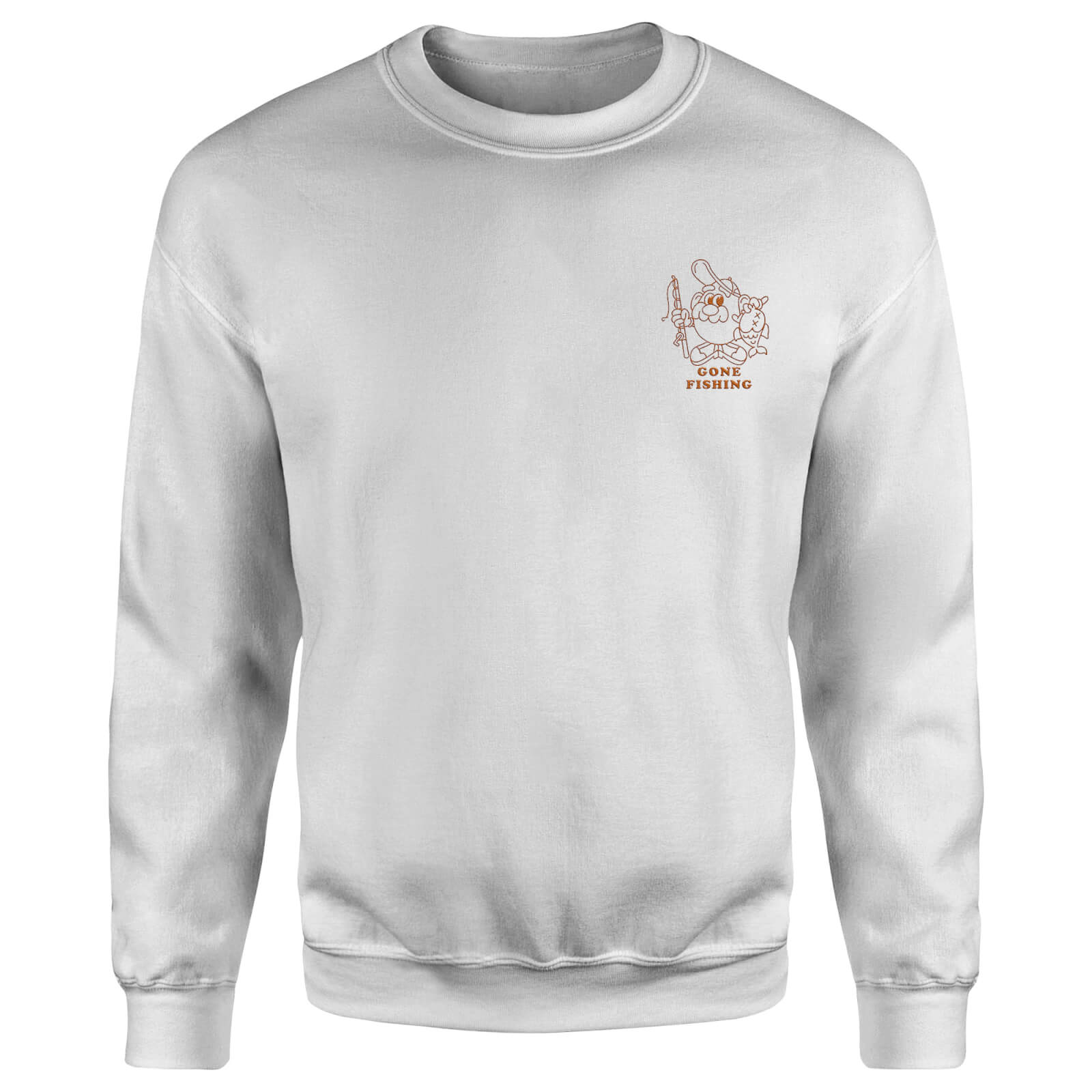 Mr. Potato Head Gone Fishing Unisex Sweatshirt - White - XL