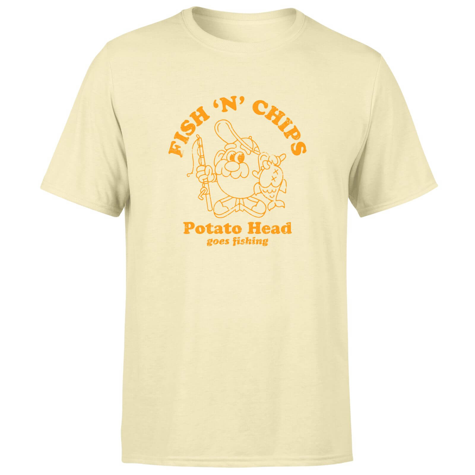Mr. Potato Head Fish N Chips Men's T-Shirt - Cream - S