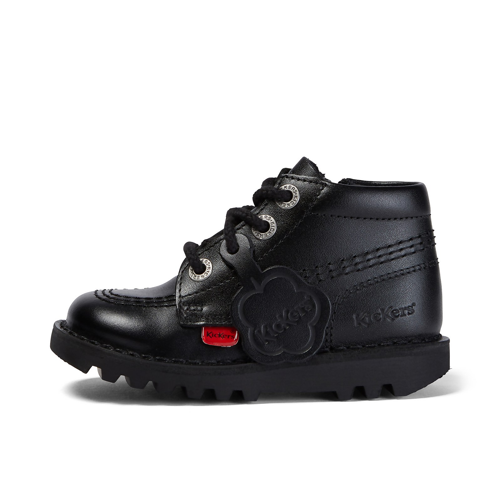 Kickers Kids' Kick Hi Zip Leather Boots - Black - 11