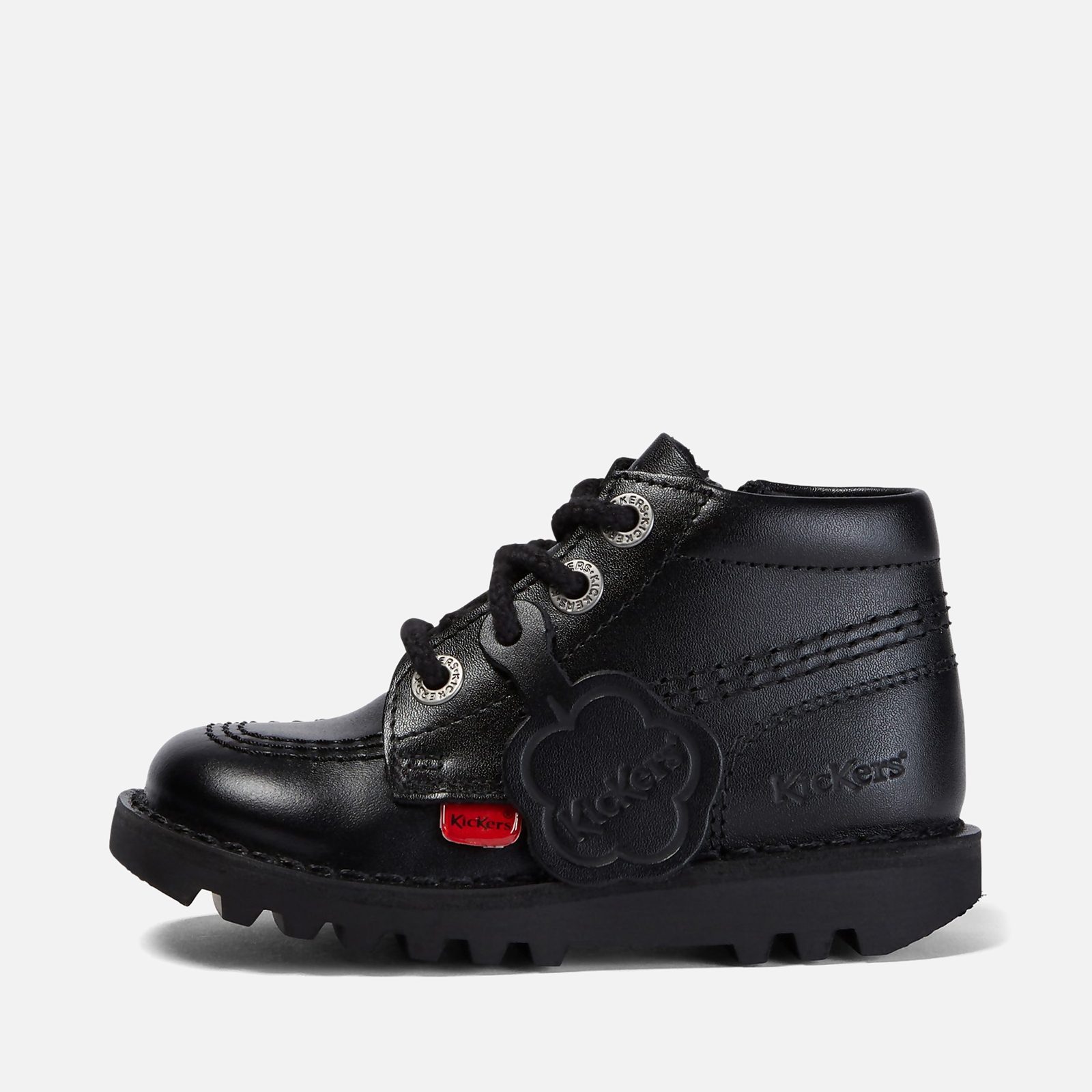Kickers Kids’ Kick Hi Zip Leather Boots - Black