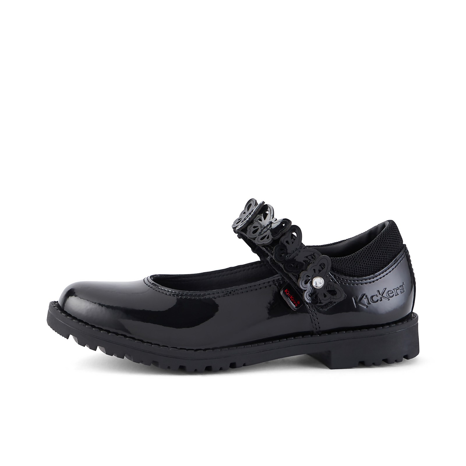 Junior Girls Lachly Butterfly MJ Patent Leather Black