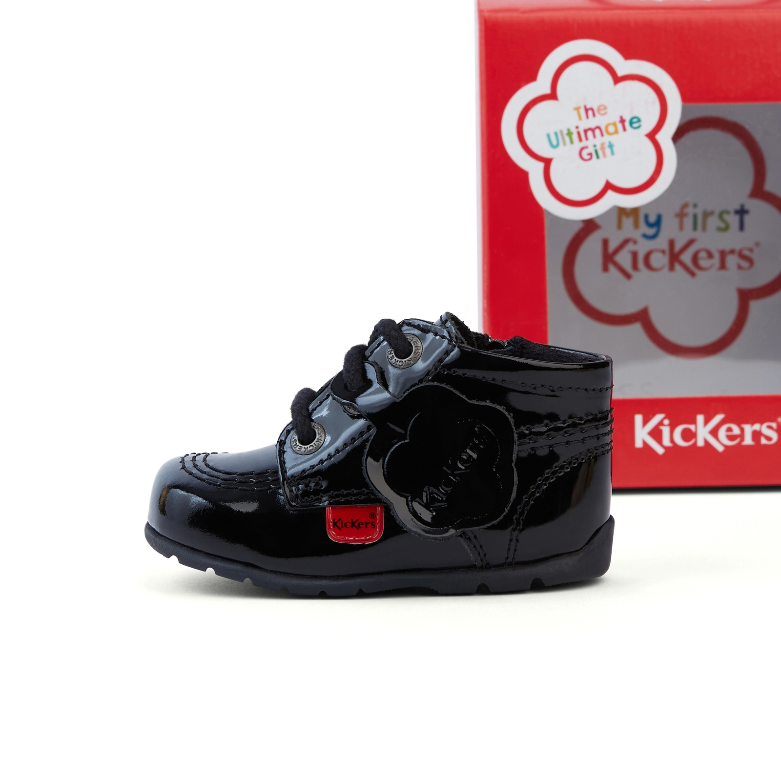 Baby Kick Hi Zip Patent Leather Black