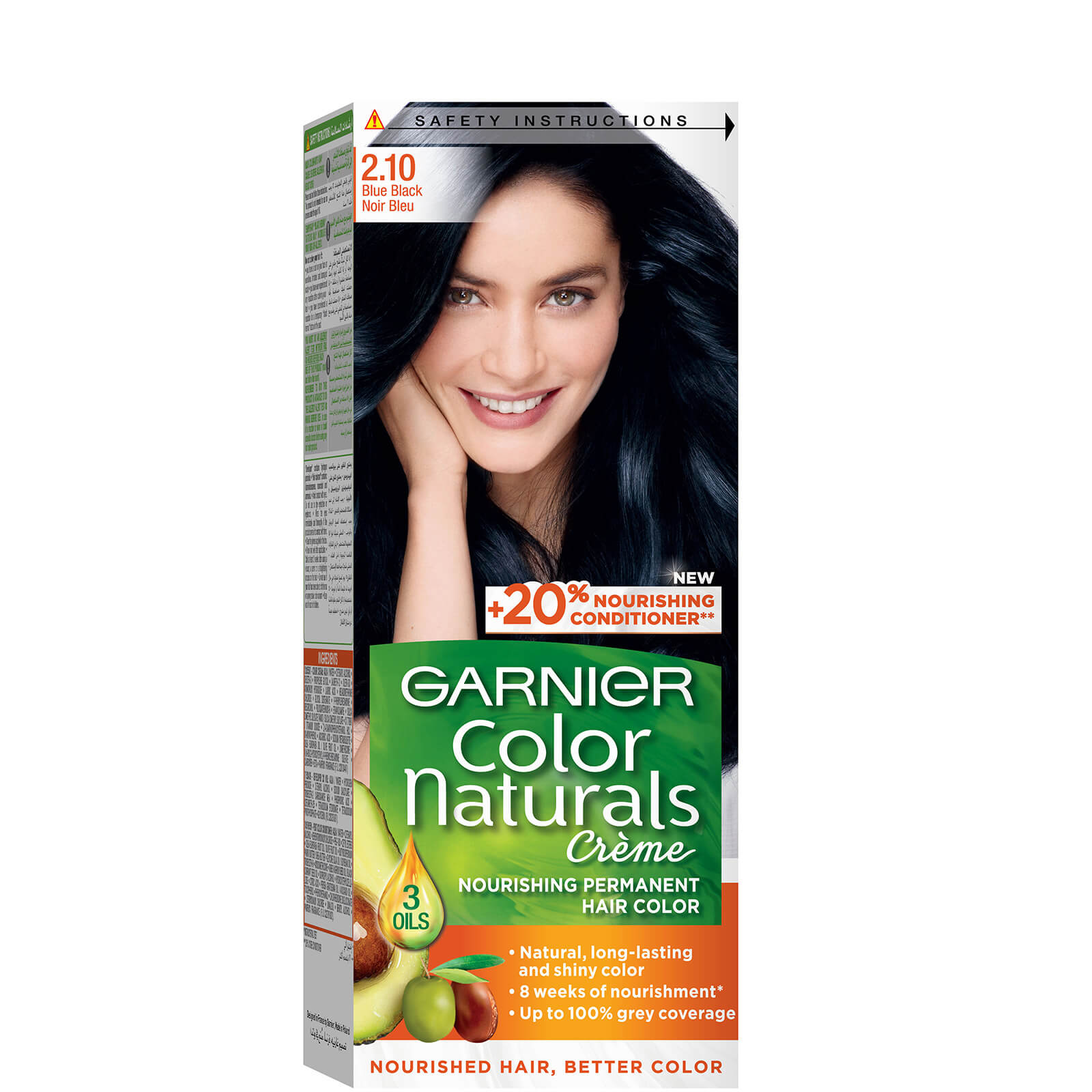 

Garnier Colour Naturals Permanent Hair Dye - (Various Colours) - 2.10 Blue Black