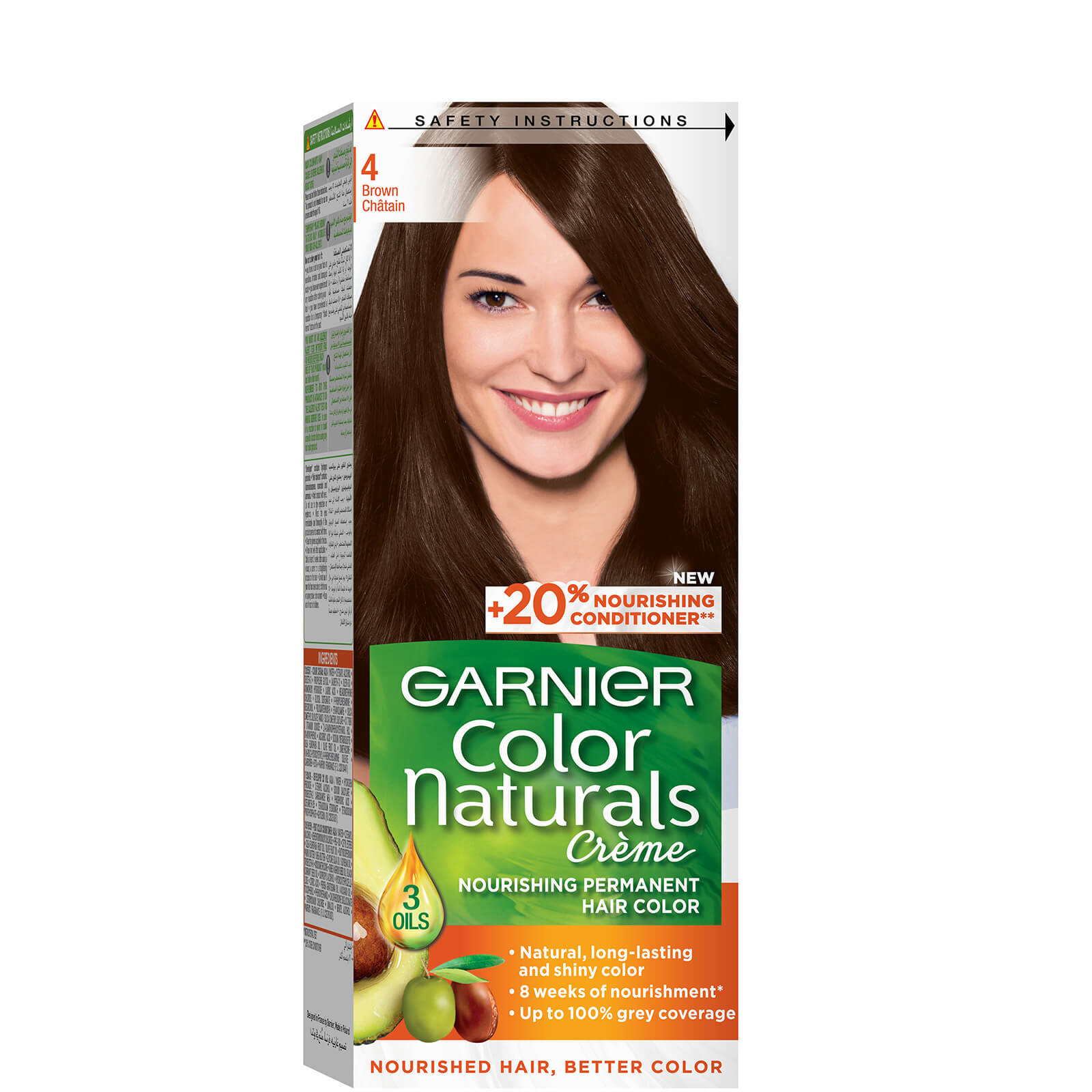 

Garnier Colour Naturals Permanent Hair Dye - (Various Colours) - 4 Brown